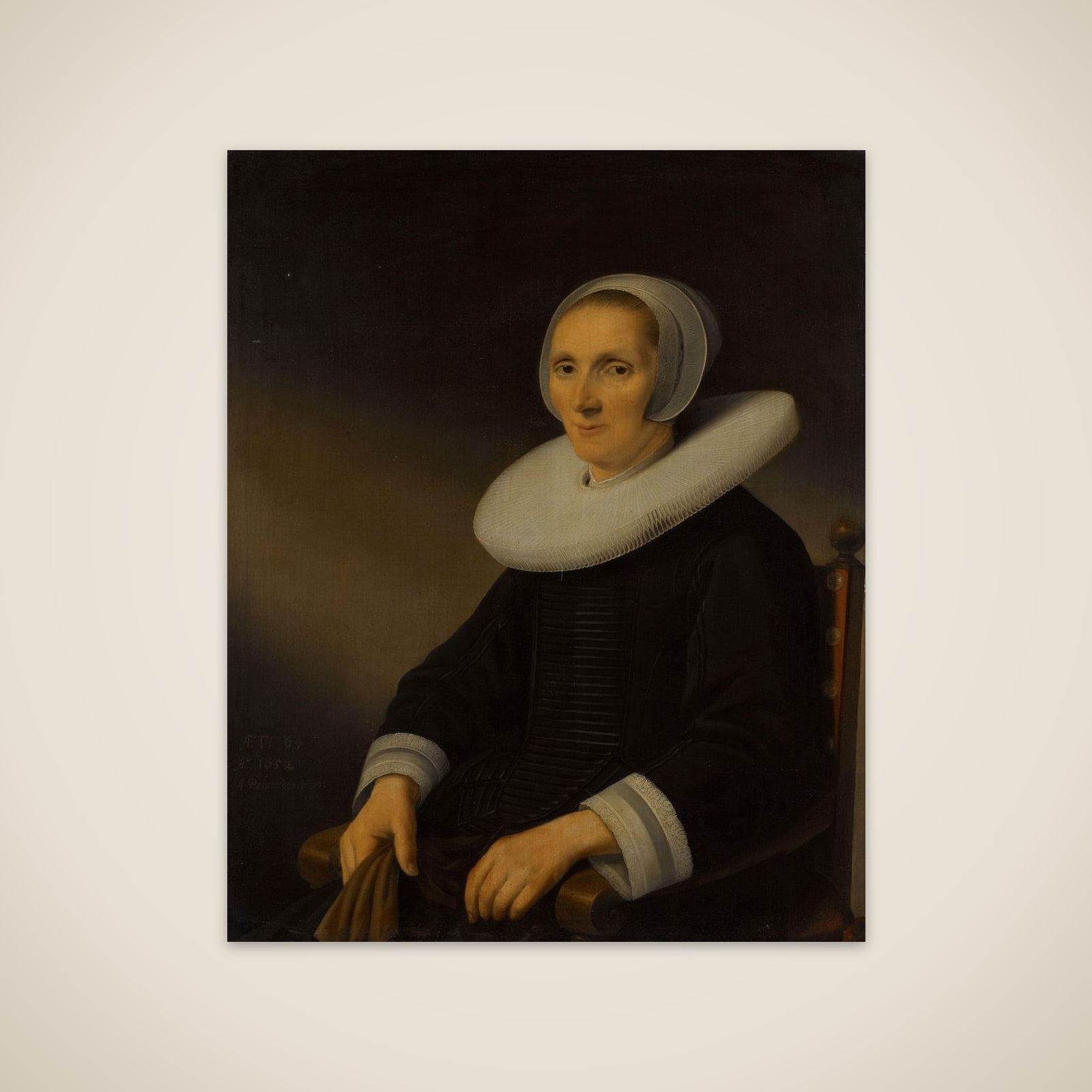 Portrait of Caecilia van Beresteyn (1589-1661). Wife of Pieter de Witte unframed print