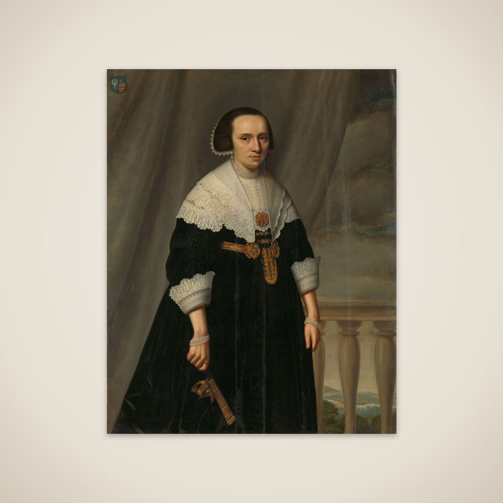 Portrait of a Woman, probably Machtelt Bas (?-1681) unframed print