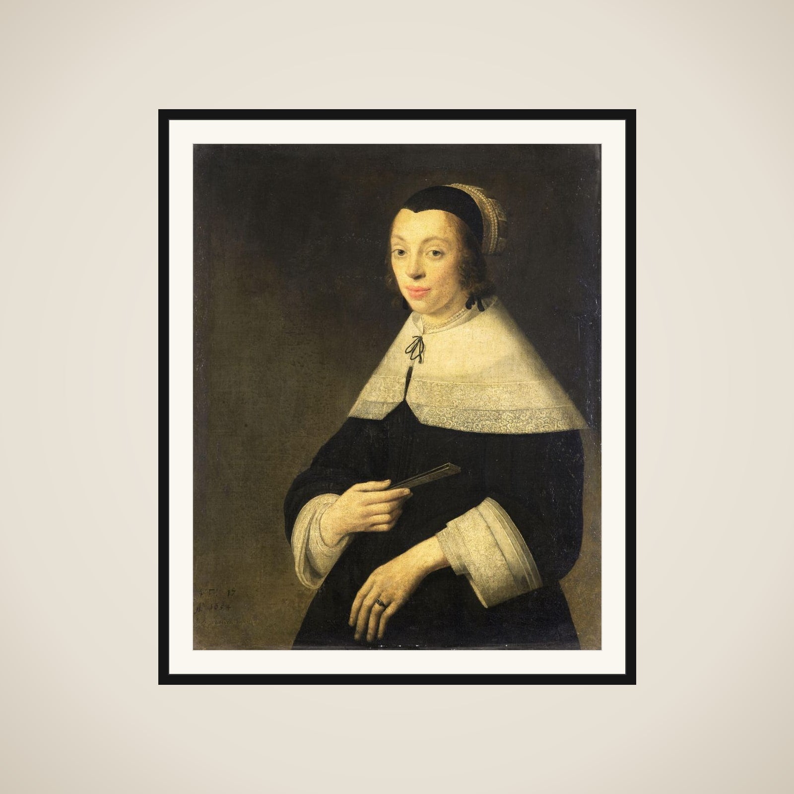 Portrait of a Young Woman framed