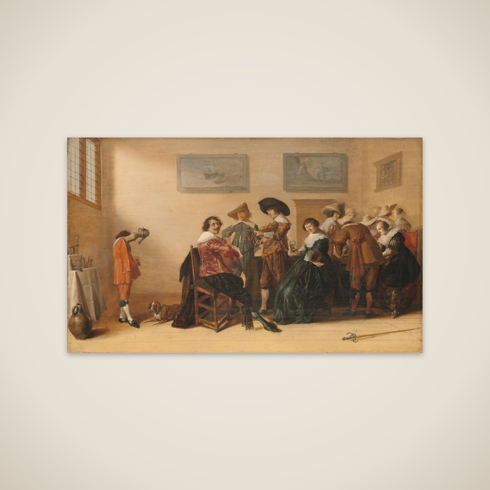 Merry Company in a Room unframed print