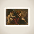 Lot and his Daughters framed