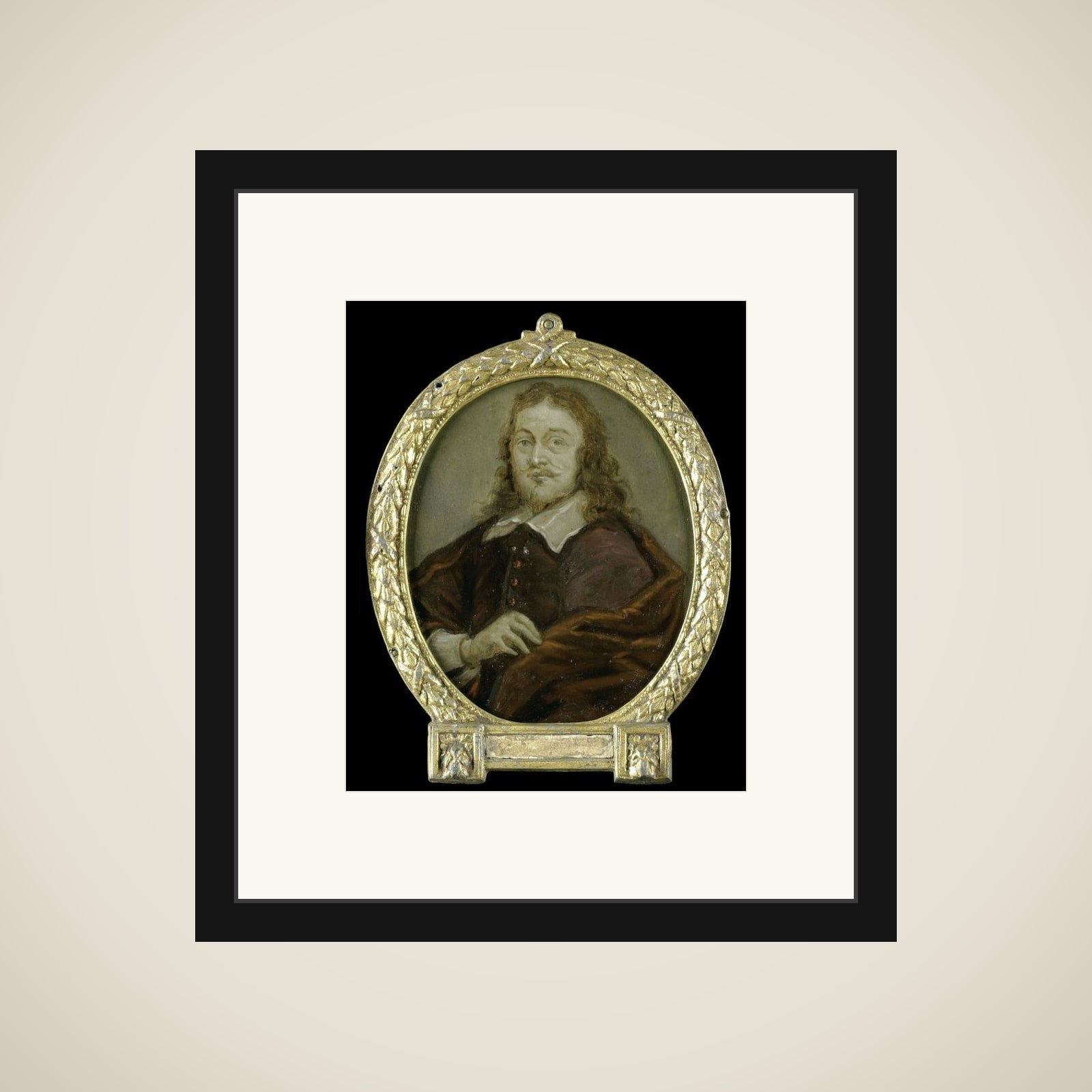 Portrait of Bonaventura Peeters I, Painter framed