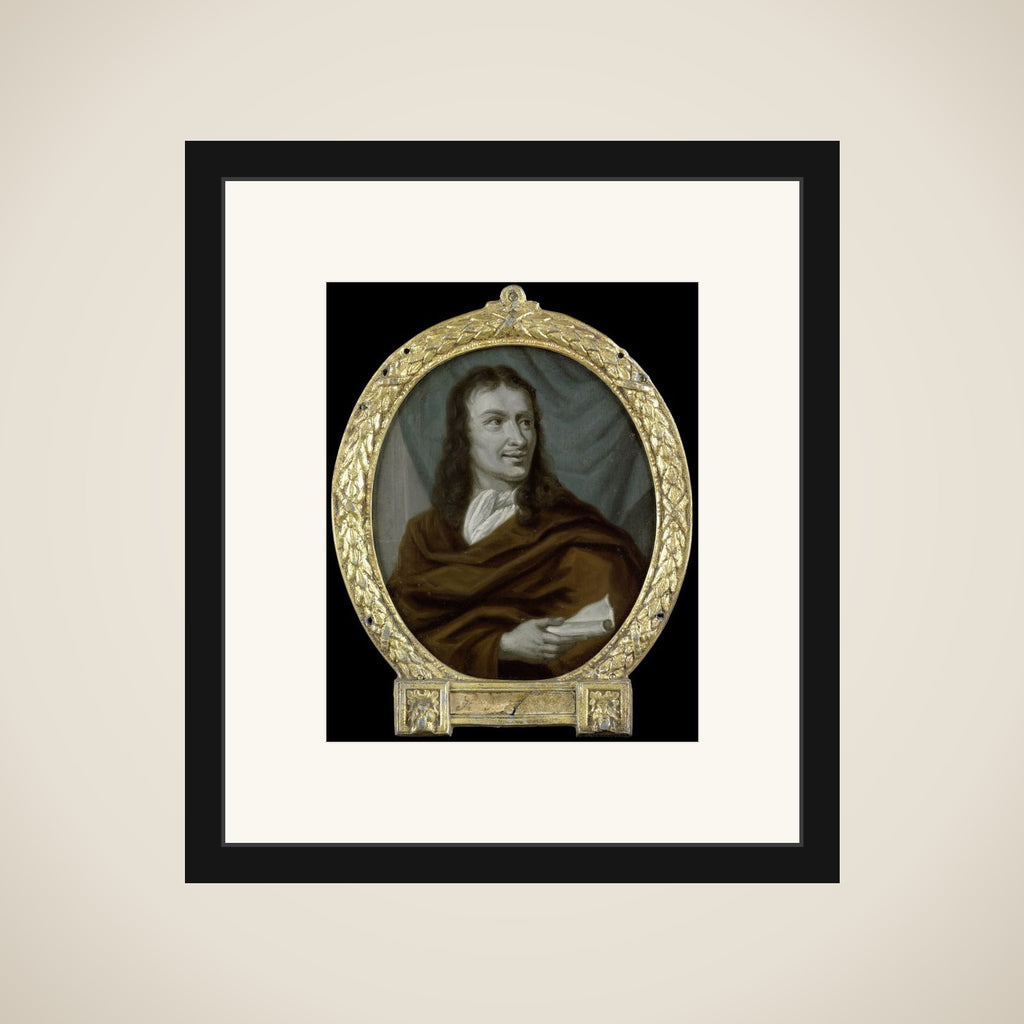 Portrait of Pieter Verhoek, Poet and Marble Painter in Amsterdam framed