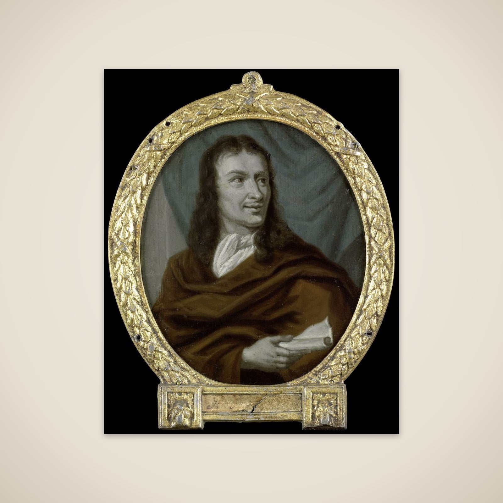 Portrait of Pieter Verhoek, Poet and Marble Painter in Amsterdam unframed print