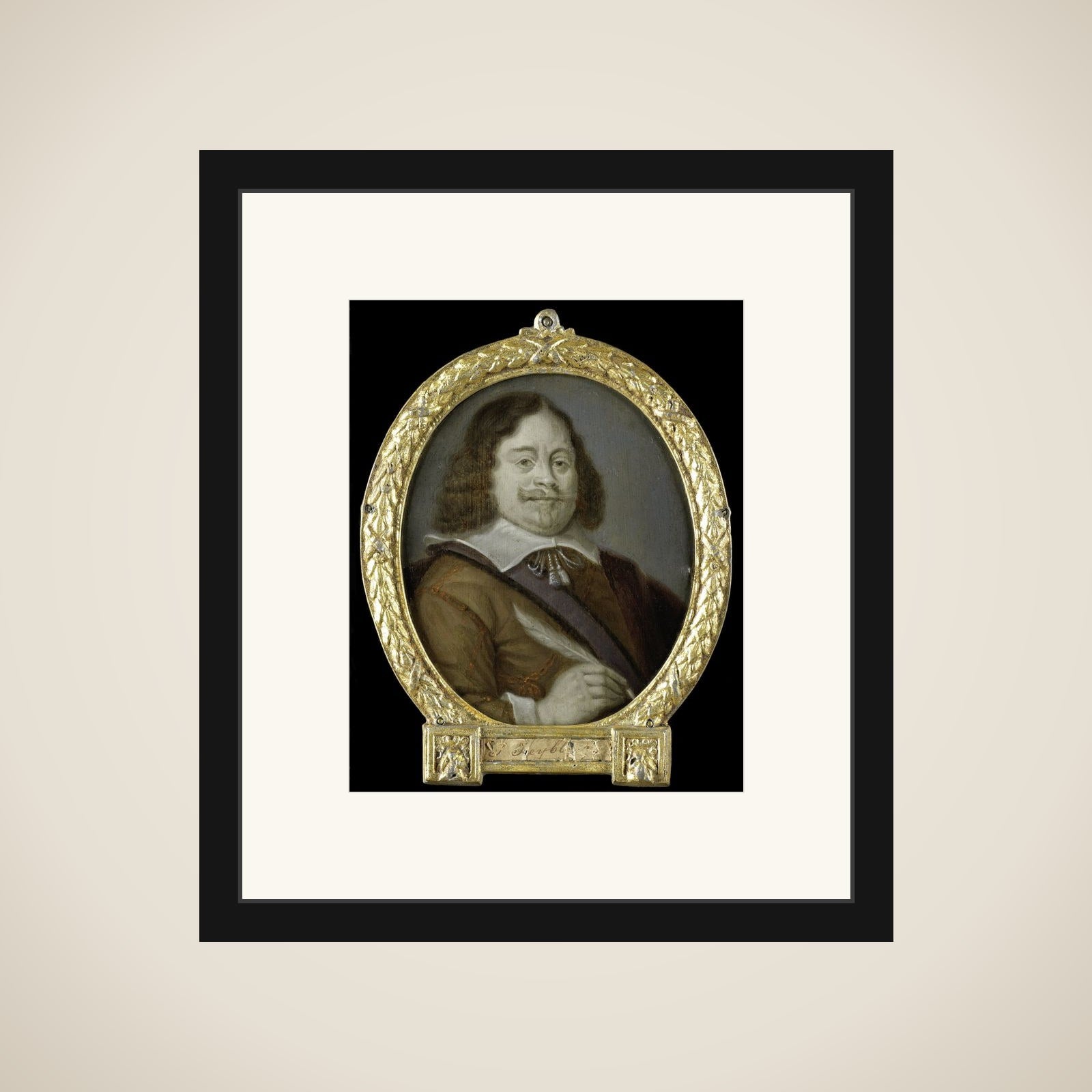 Portrait of Joannes Cools (born 1611), Jurist, Historian and Latin Poet in Hoorn framed