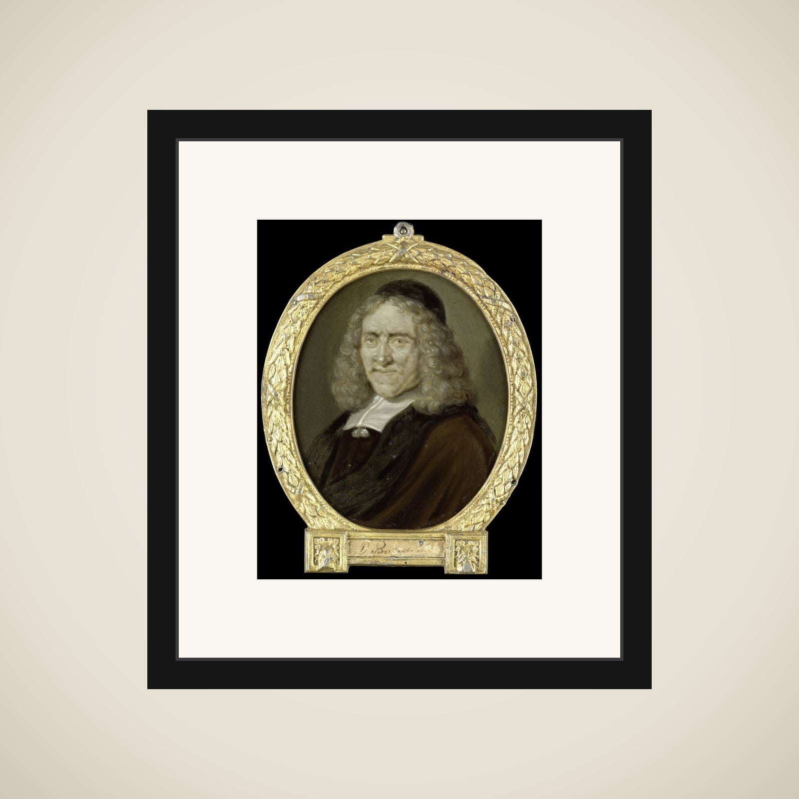 Portrait of Willem Jacobsz van Heemskerck, Poet and Engraver on Glass framed