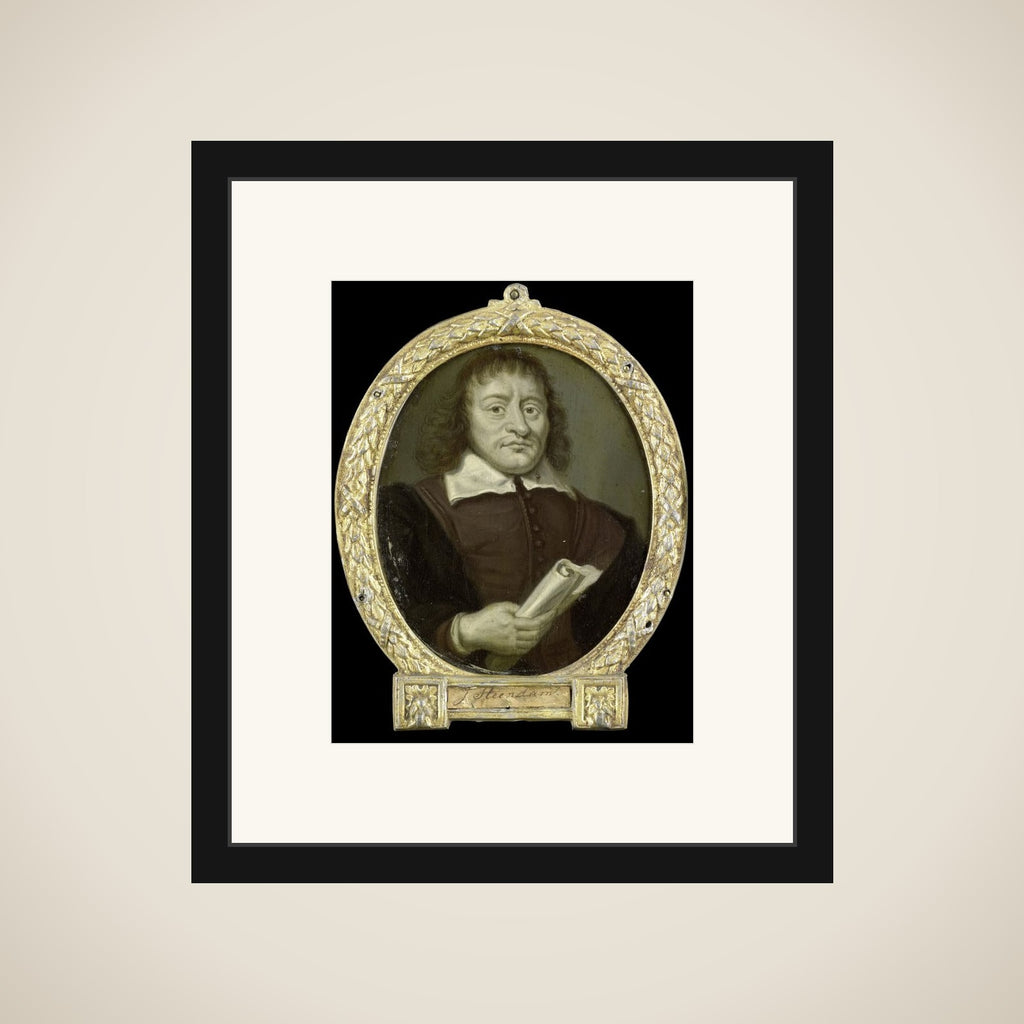 Portrait of Hendrik Bruno, Poet and Co-Rector of the Latin School in Hoorn framed