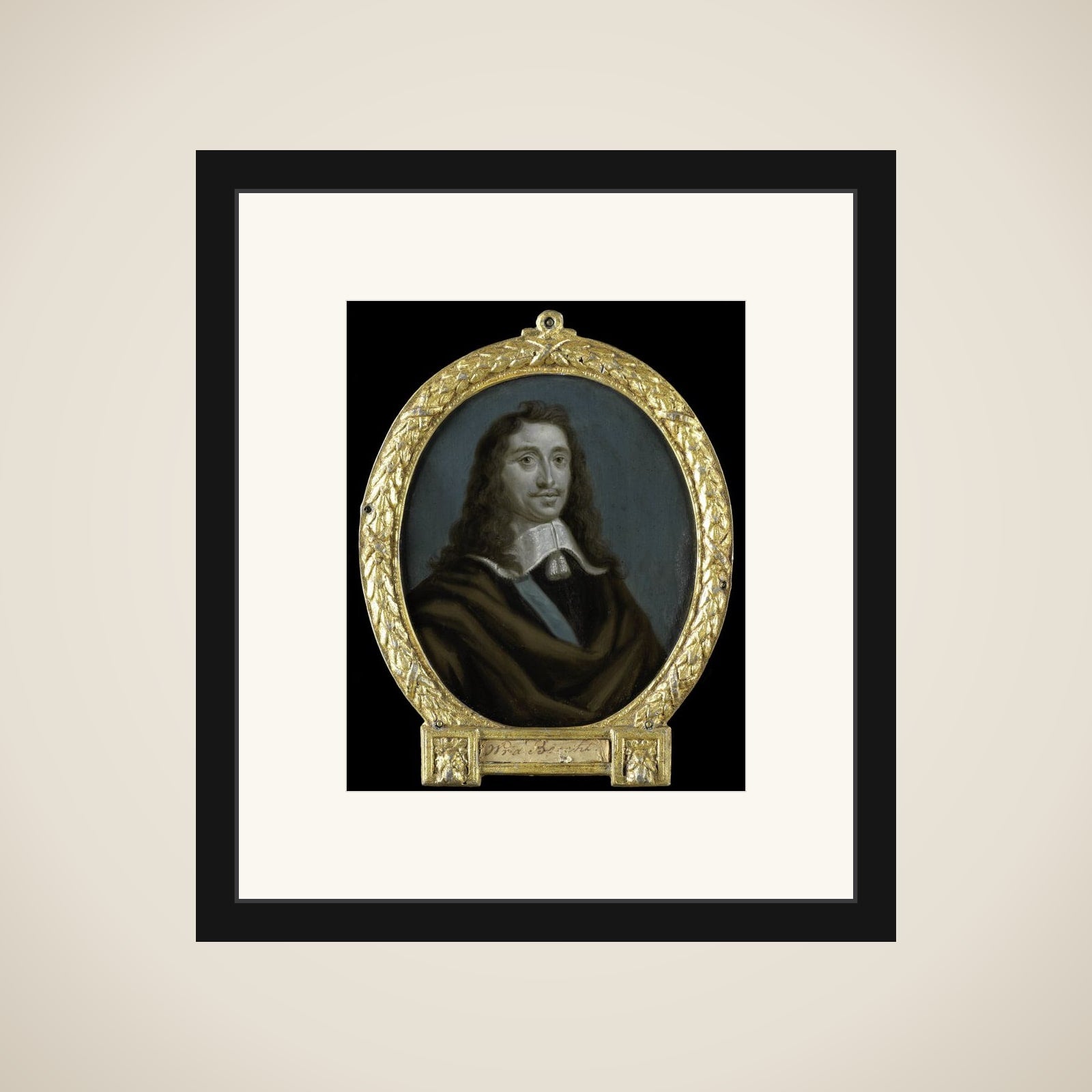 Portrait of Everard Meyster, Poet in Utrecht framed