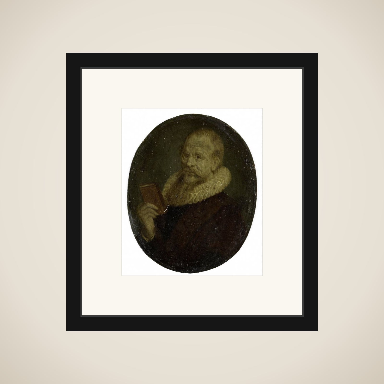 Portrait of Theodorus Schrevelius, Rector of the Latin School in Leiden framed