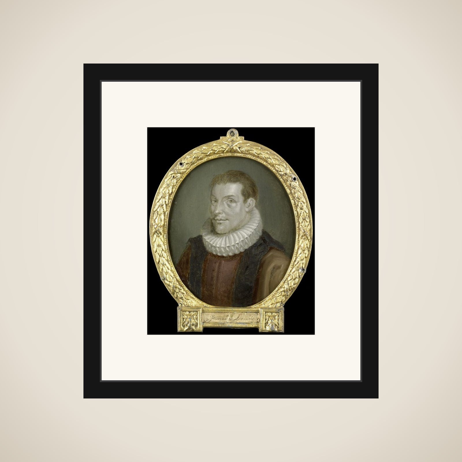 Portrait of Johan van der Does the Younger, Librarian in Leiden framed