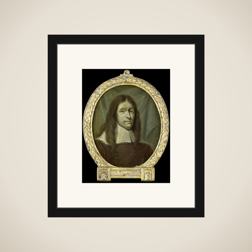 Portrait of Simon Abbes Gabbema, Historian of Friesland in Leeuwarden framed