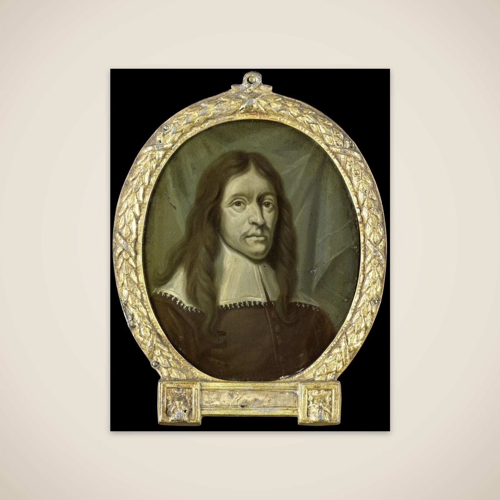 Portrait of Simon Abbes Gabbema, Historian of Friesland in Leeuwarden unframed print