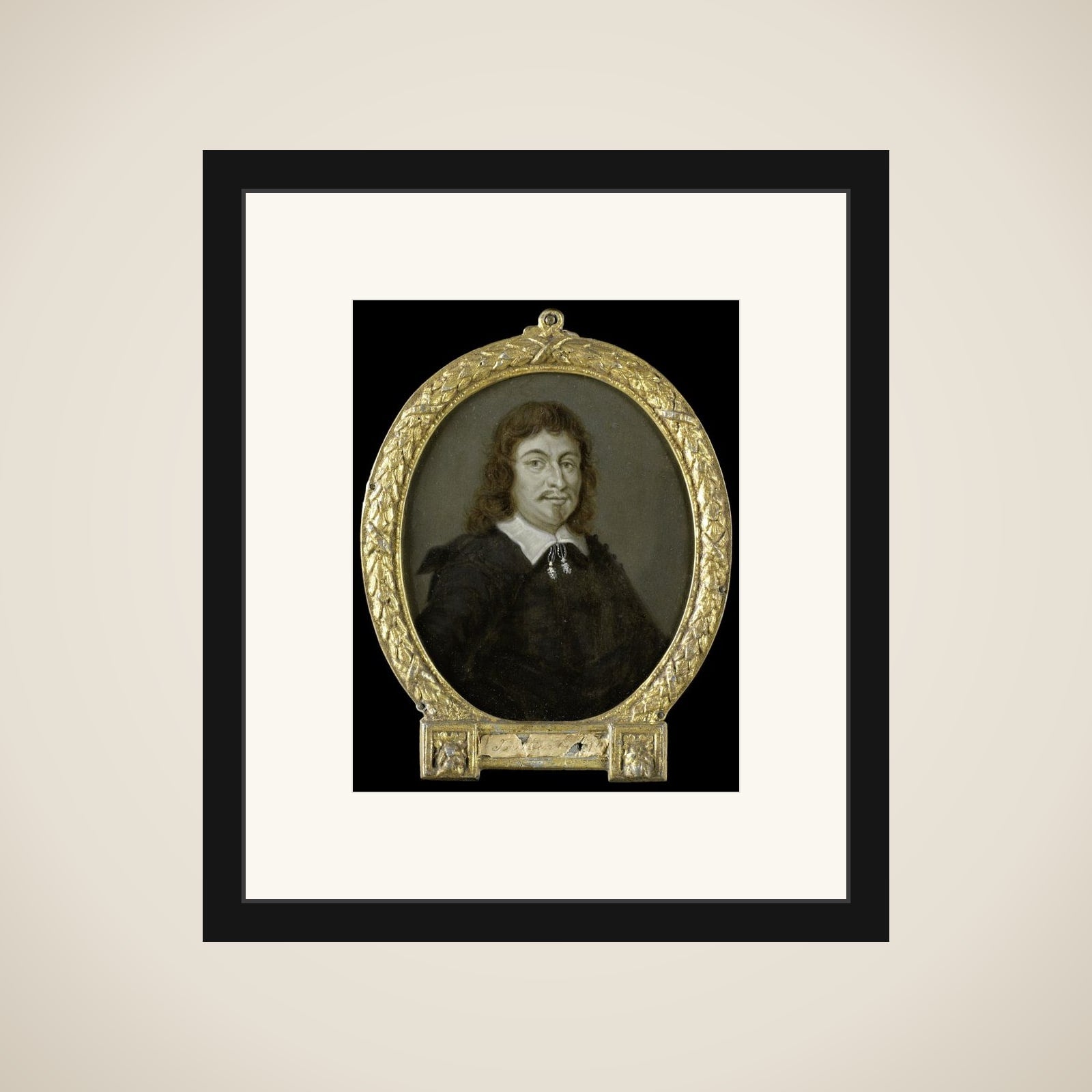 Portrait of Johan van Nijenborgh, Poet in Groningen framed