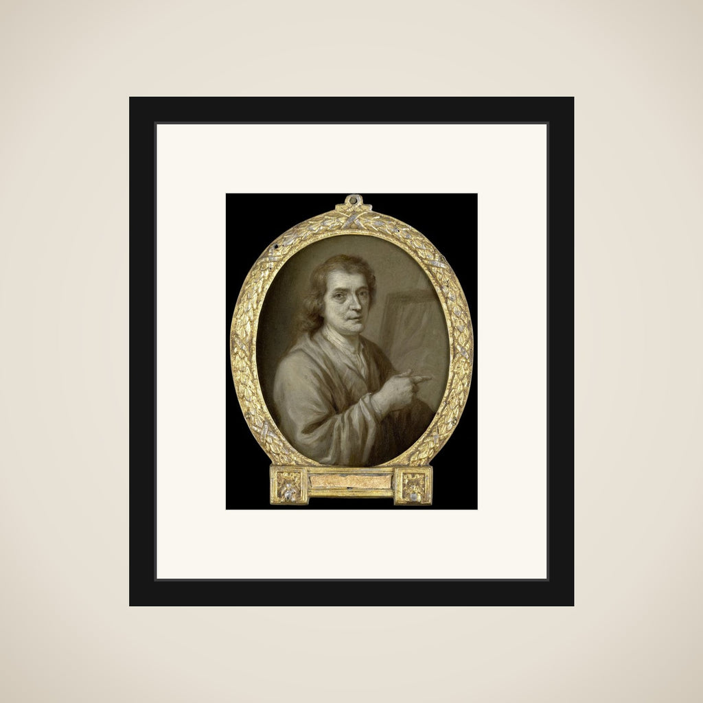 Portrait of Joost van Geel, Painter and Poet in Rotterdam framed