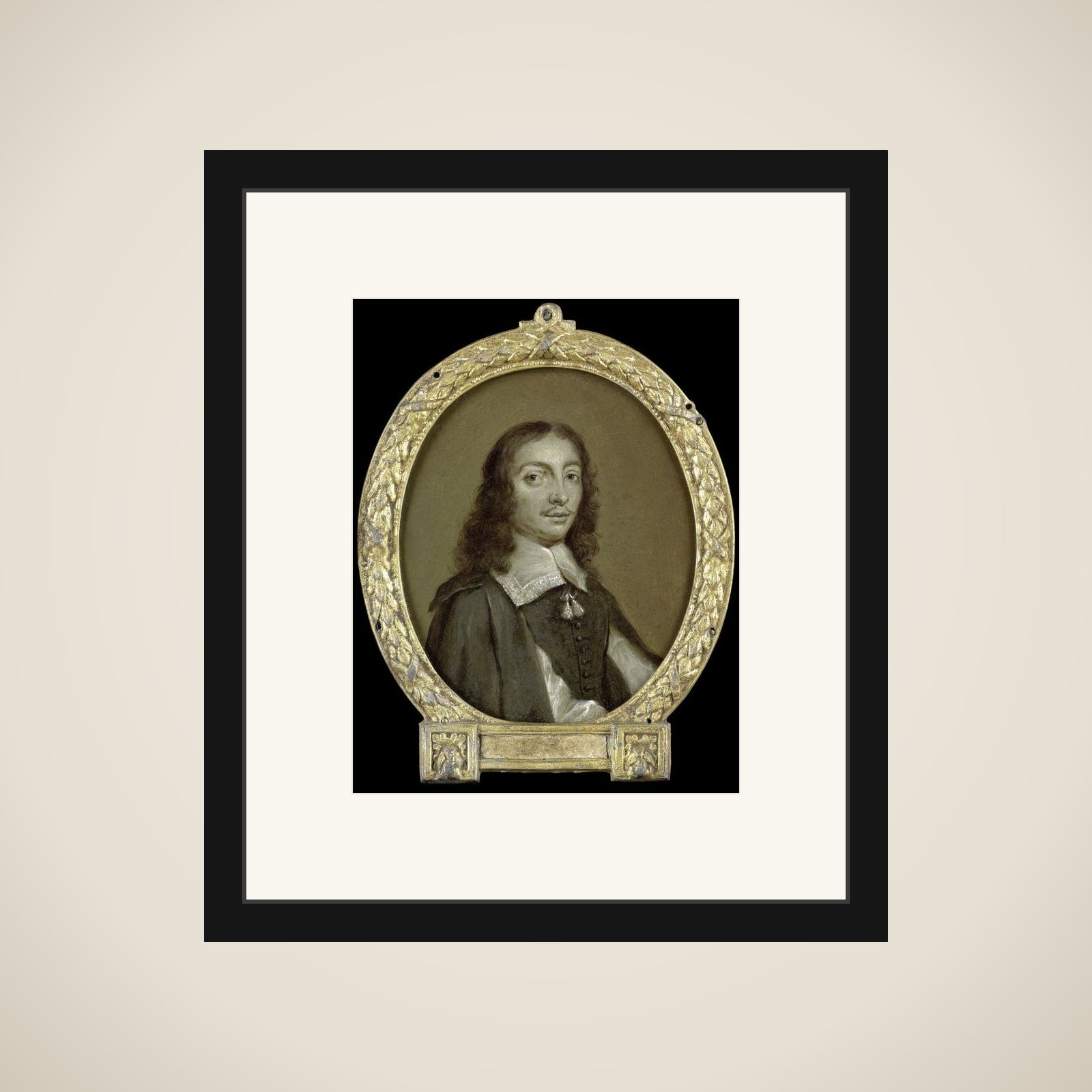 Portrait of Frans Godin, Poet in Brussels framed
