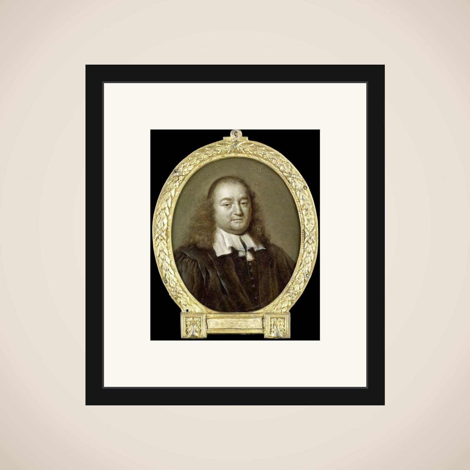 Portrait of Joannes Fredericus Gronovius, Philologist and Jurist, Professor in Leiden framed
