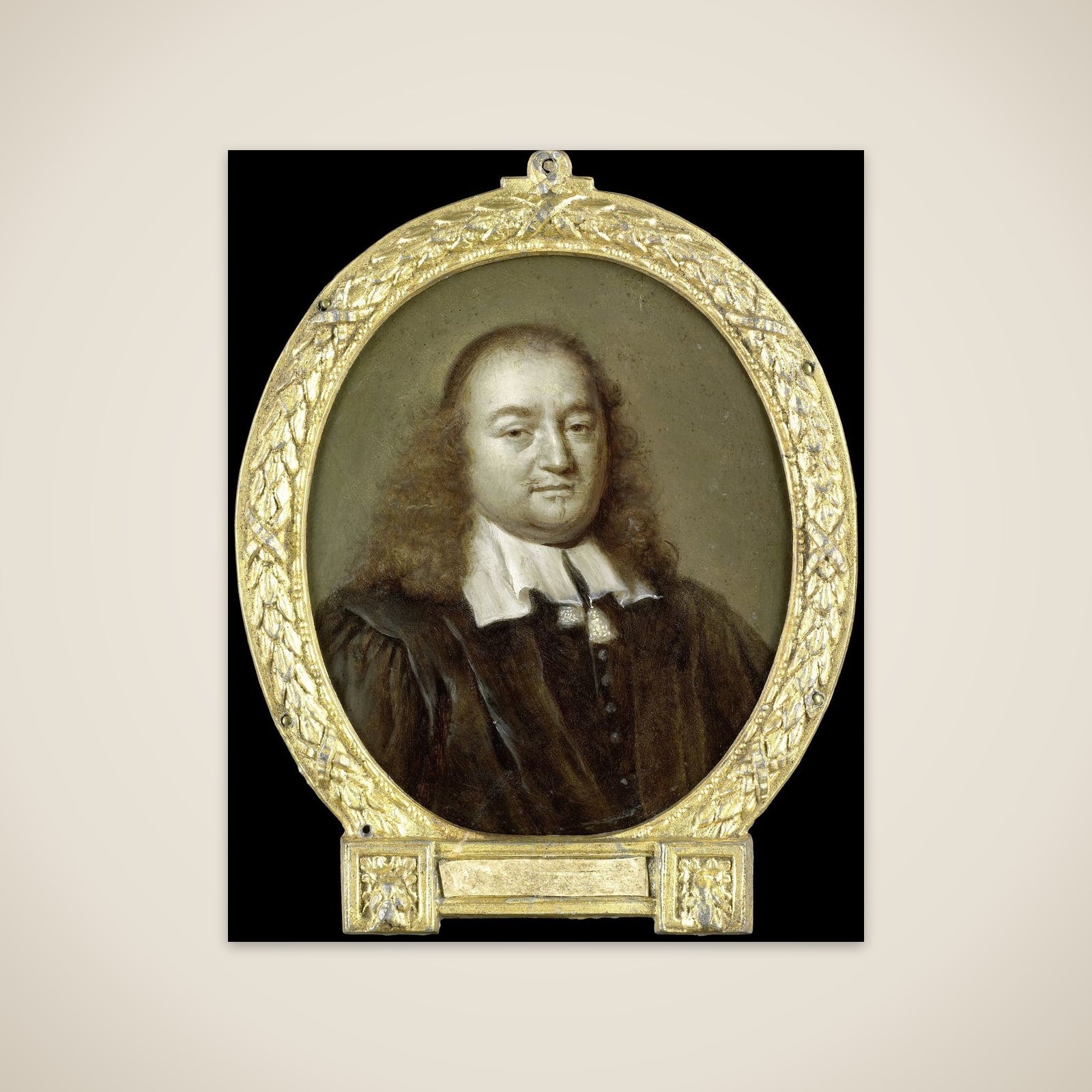 Portrait of Joannes Fredericus Gronovius, Philologist and Jurist, Professor in Leiden unframed print