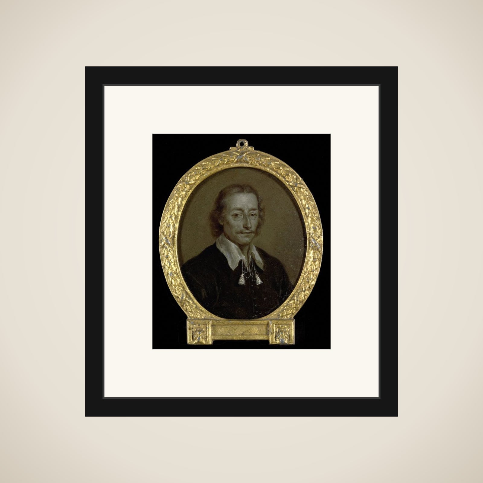 Portrait of Jacob Jacobsz Steendam, Poet and Historian in Amsterdam, New Amsterdam and Batavia framed