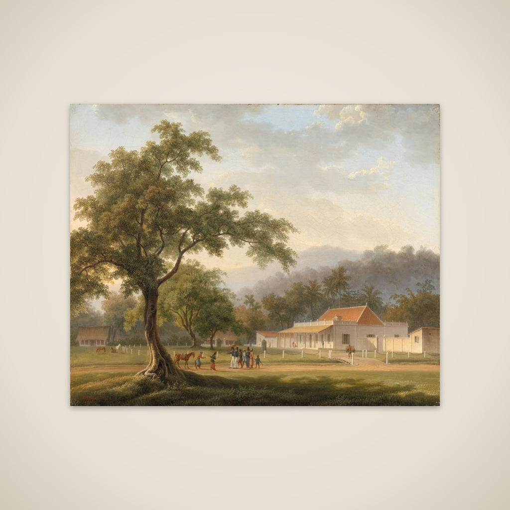View of the house of the resident, Mr. J. Ph. van Zuylen van Nyevelt, in Banyuwangi (East Java) unframed print