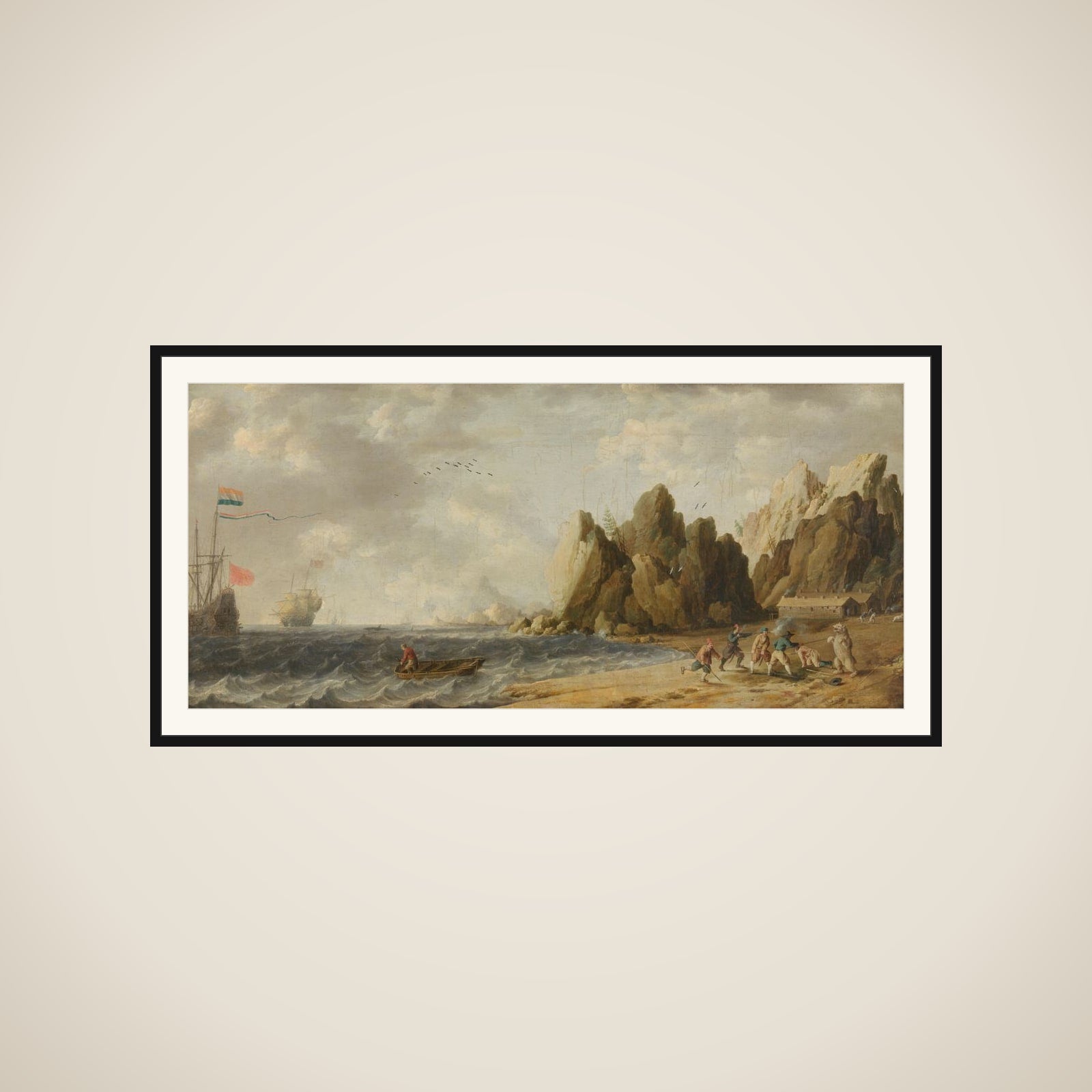 Imaginary Inlet in Southern Arctic Waters in Summer framed