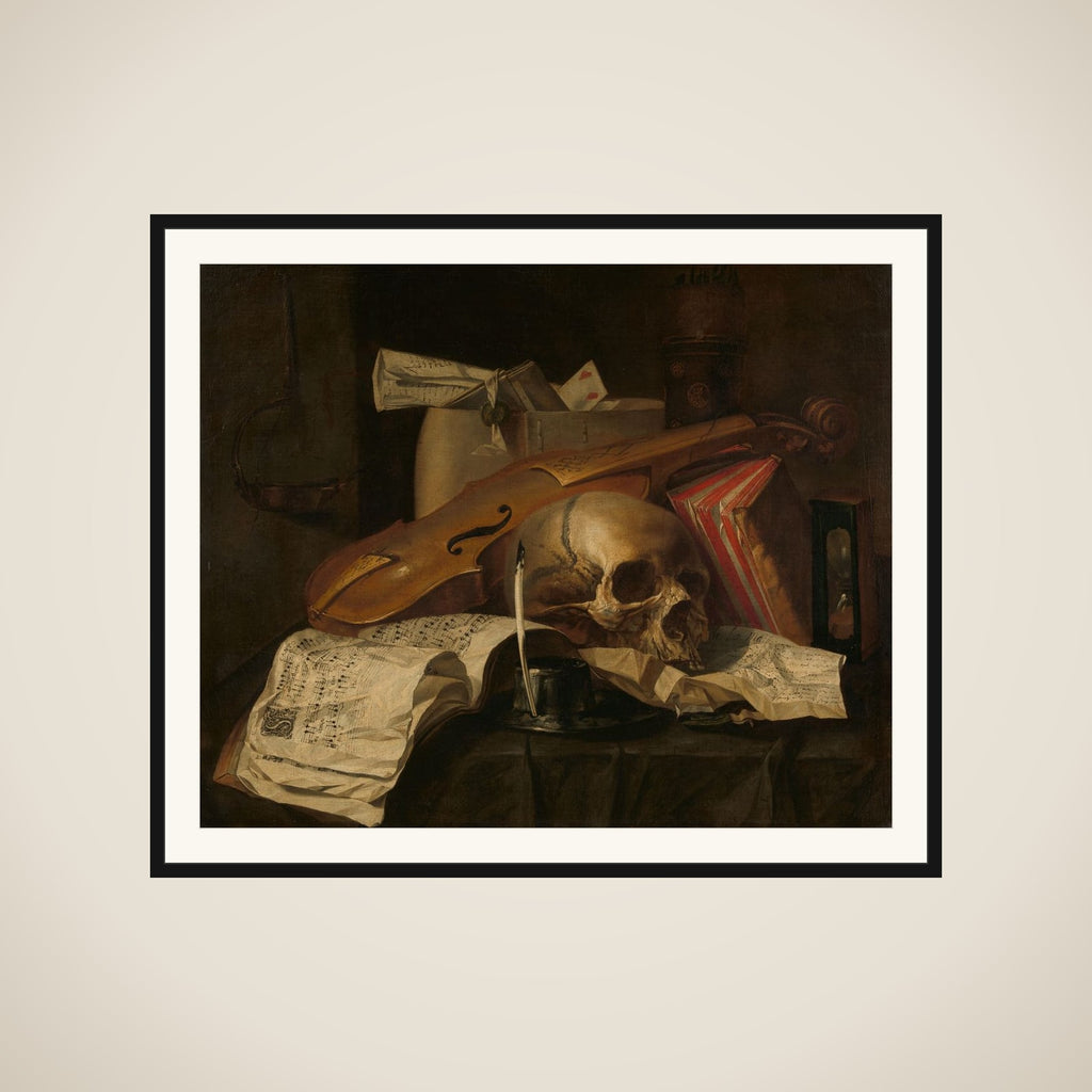 Vanitas still life framed