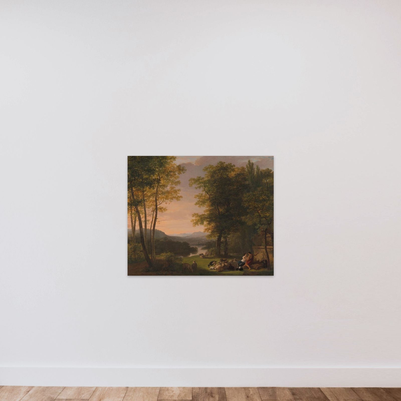 Arcadian Landscape unframed — shown to scale