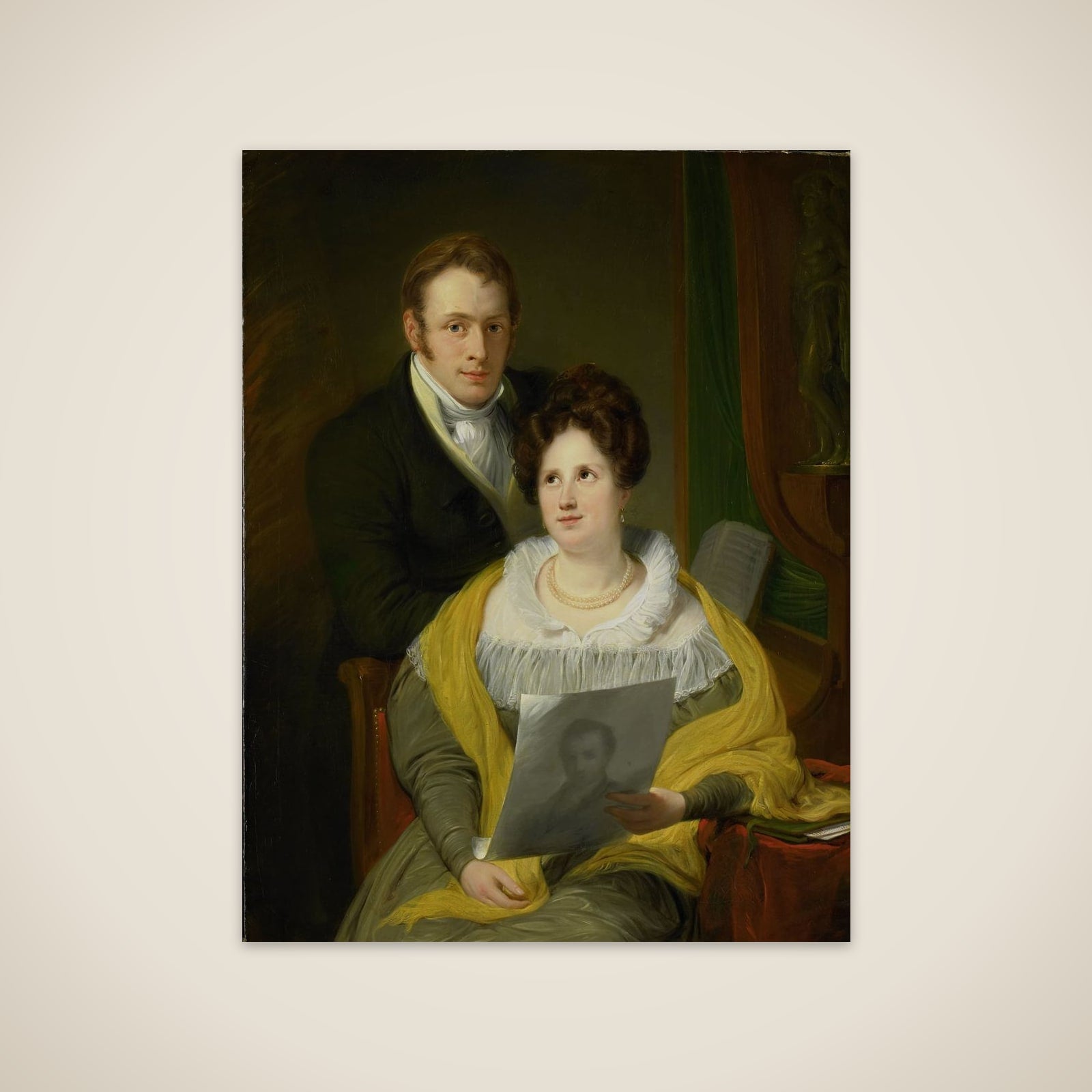 Portrait of a Woman and a Man unframed print