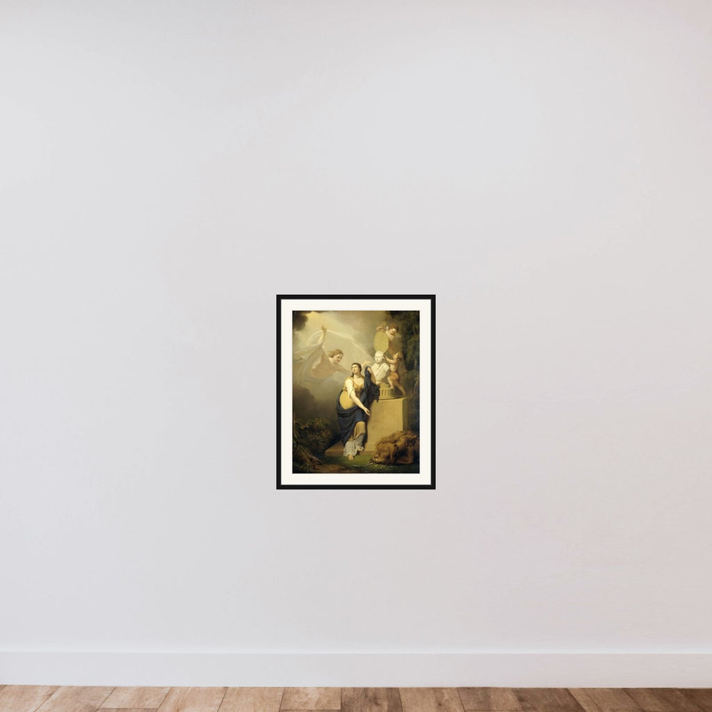 Allegory of the Death of William V, Prince of Orange, 1806 framed — shown to scale
