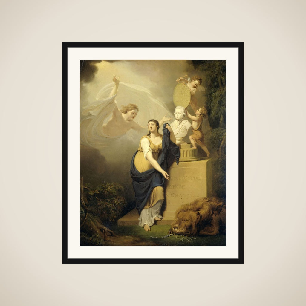 Allegory of the Death of William V, Prince of Orange, 1806 framed