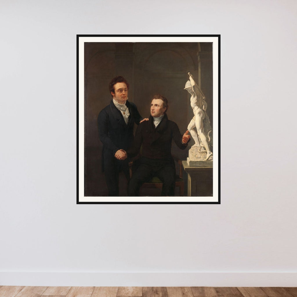 Louis Royer, Sculptor, and Albertus Bernardus Roothaan, Stockbroker, Friend of the Arts, and Patron of the Sciences framed — shown to scale
