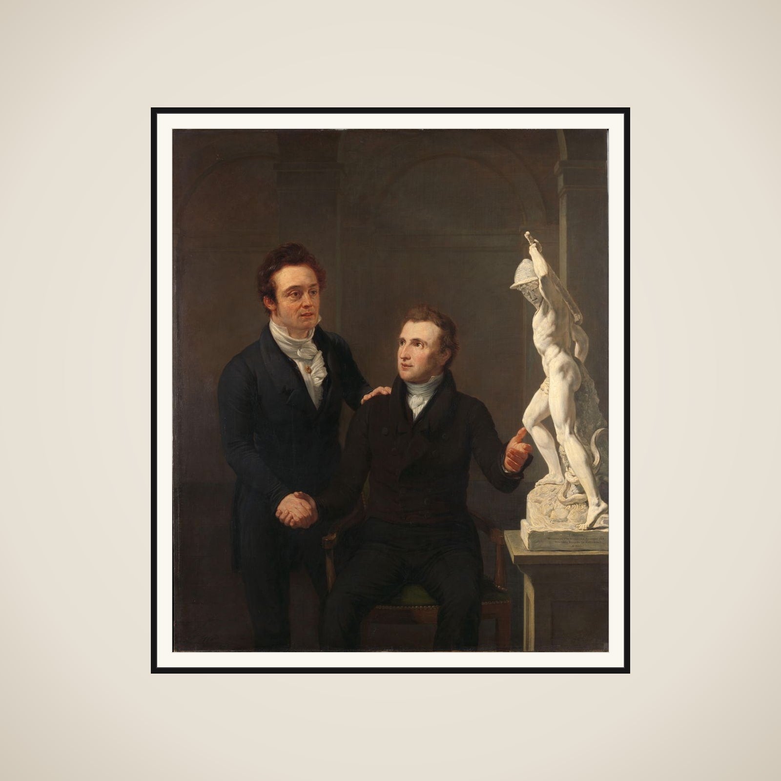 Louis Royer, Sculptor, and Albertus Bernardus Roothaan, Stockbroker, Friend of the Arts, and Patron of the Sciences framed