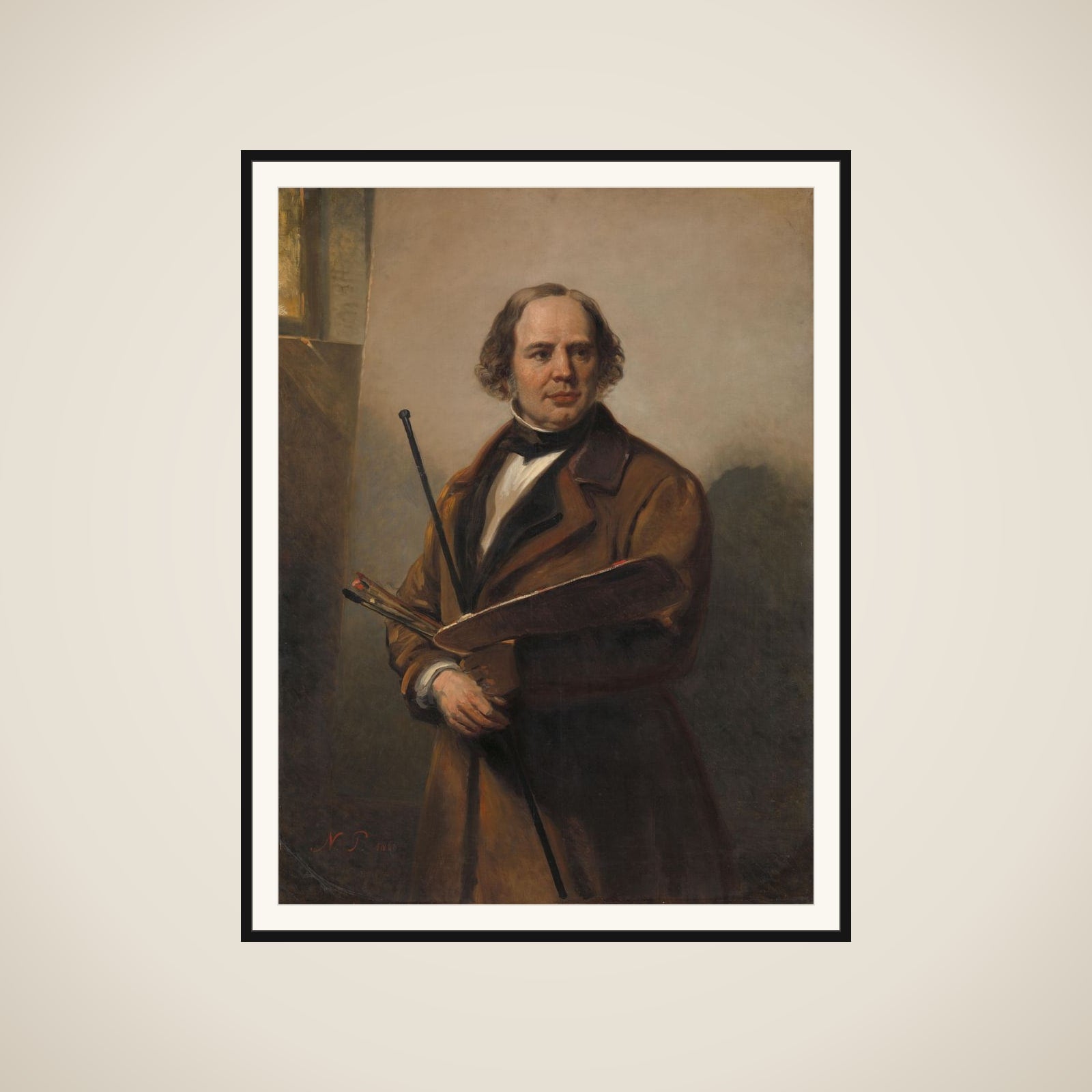 Jan Willem Pieneman, Painter, Father of Nicolaas Pieneman framed