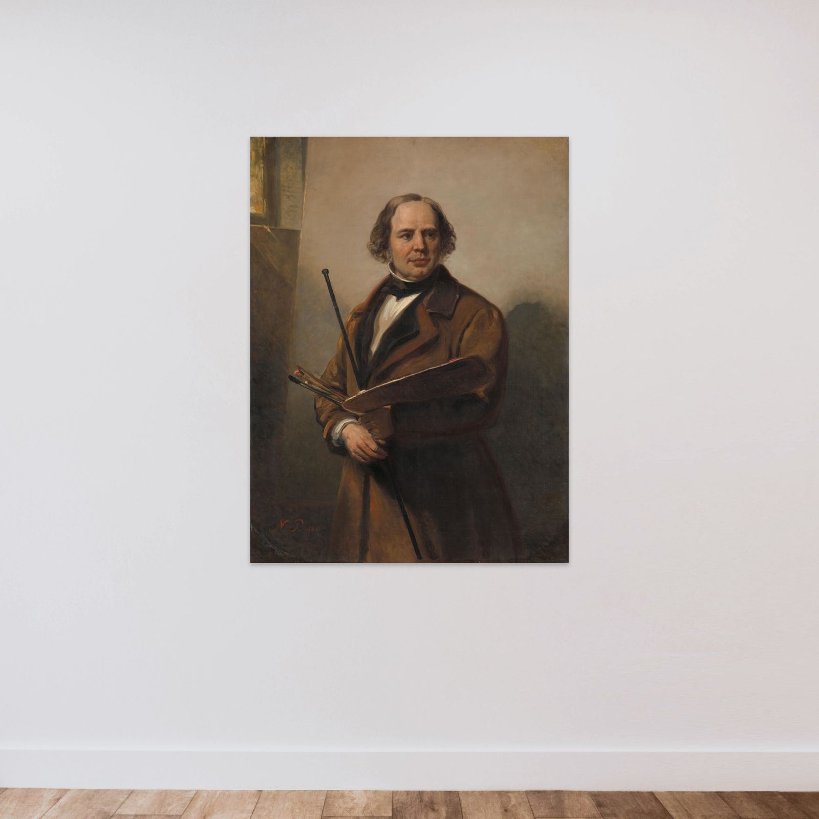 Jan Willem Pieneman, Painter, Father of Nicolaas Pieneman unframed — shown to scale