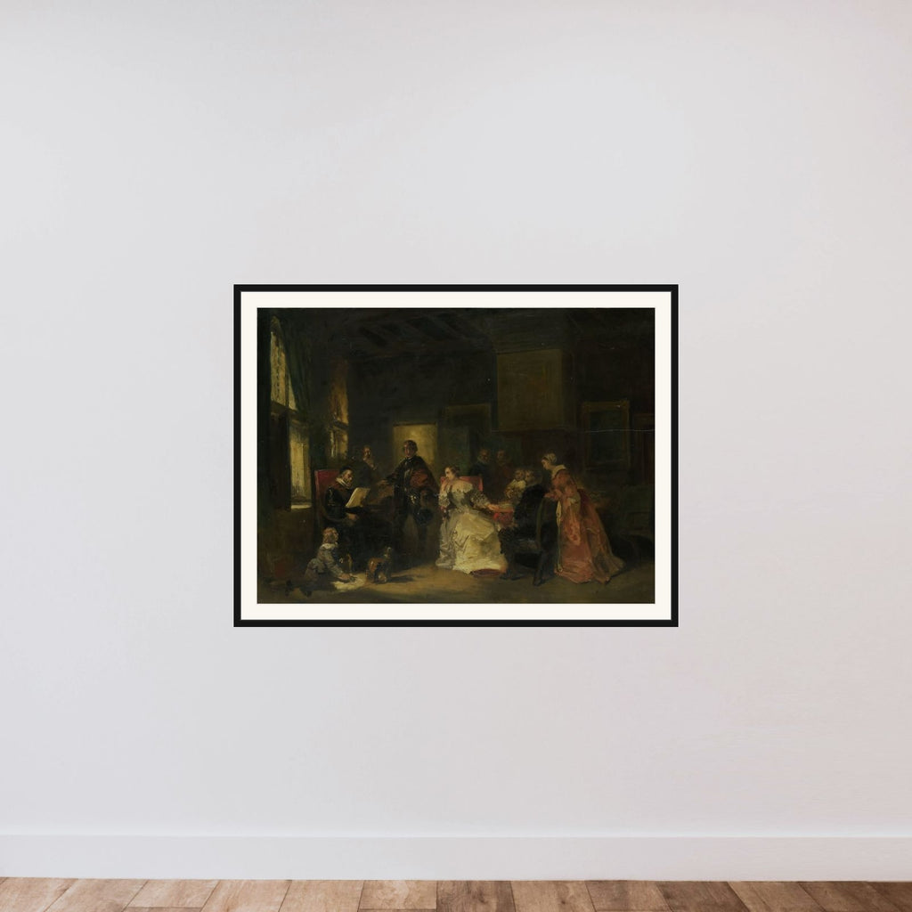 Historical Scene with William the Silent? framed — shown to scale