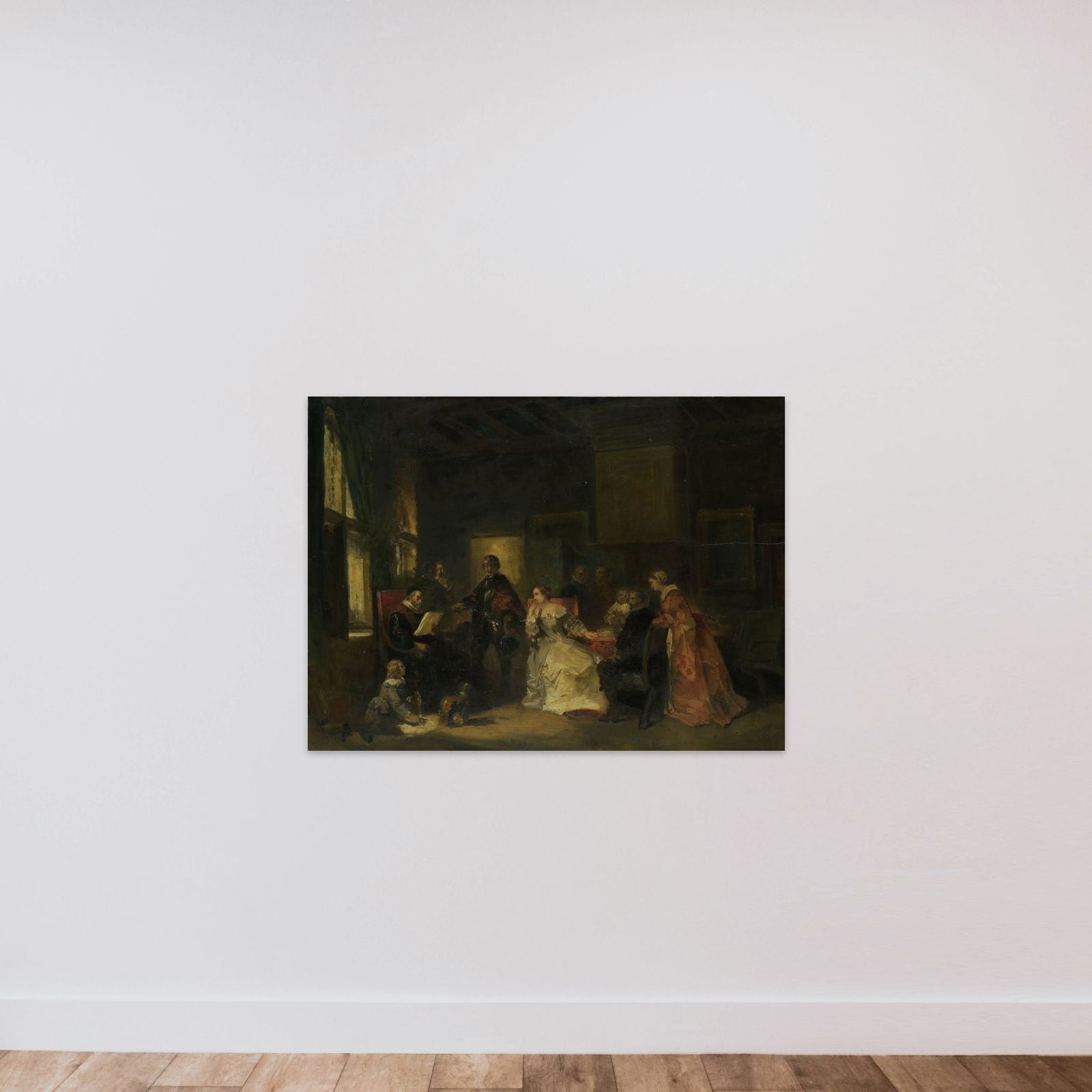 Historical Scene with William the Silent? unframed — shown to scale