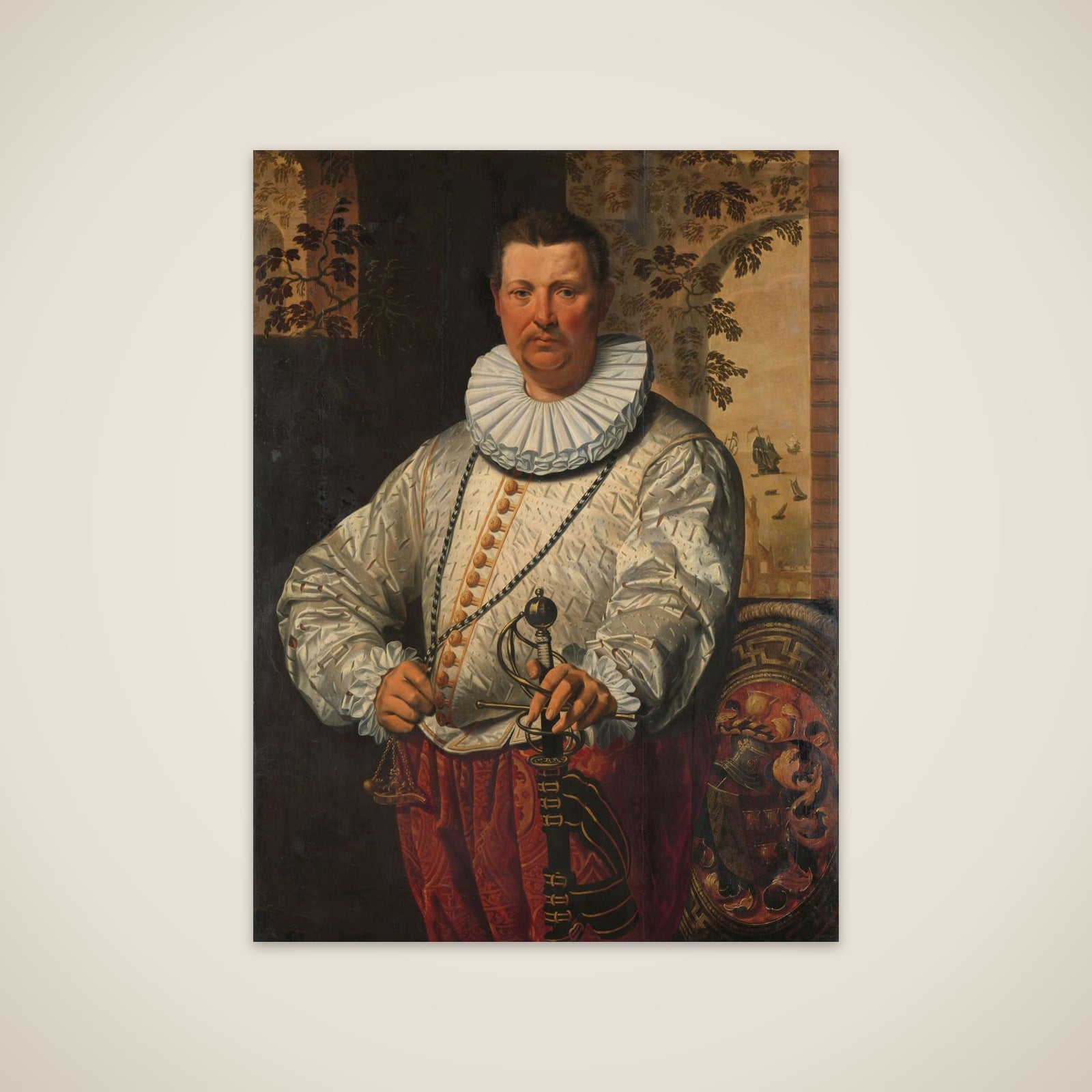 Portrait of a Dutch Admiral of the Fleet unframed print