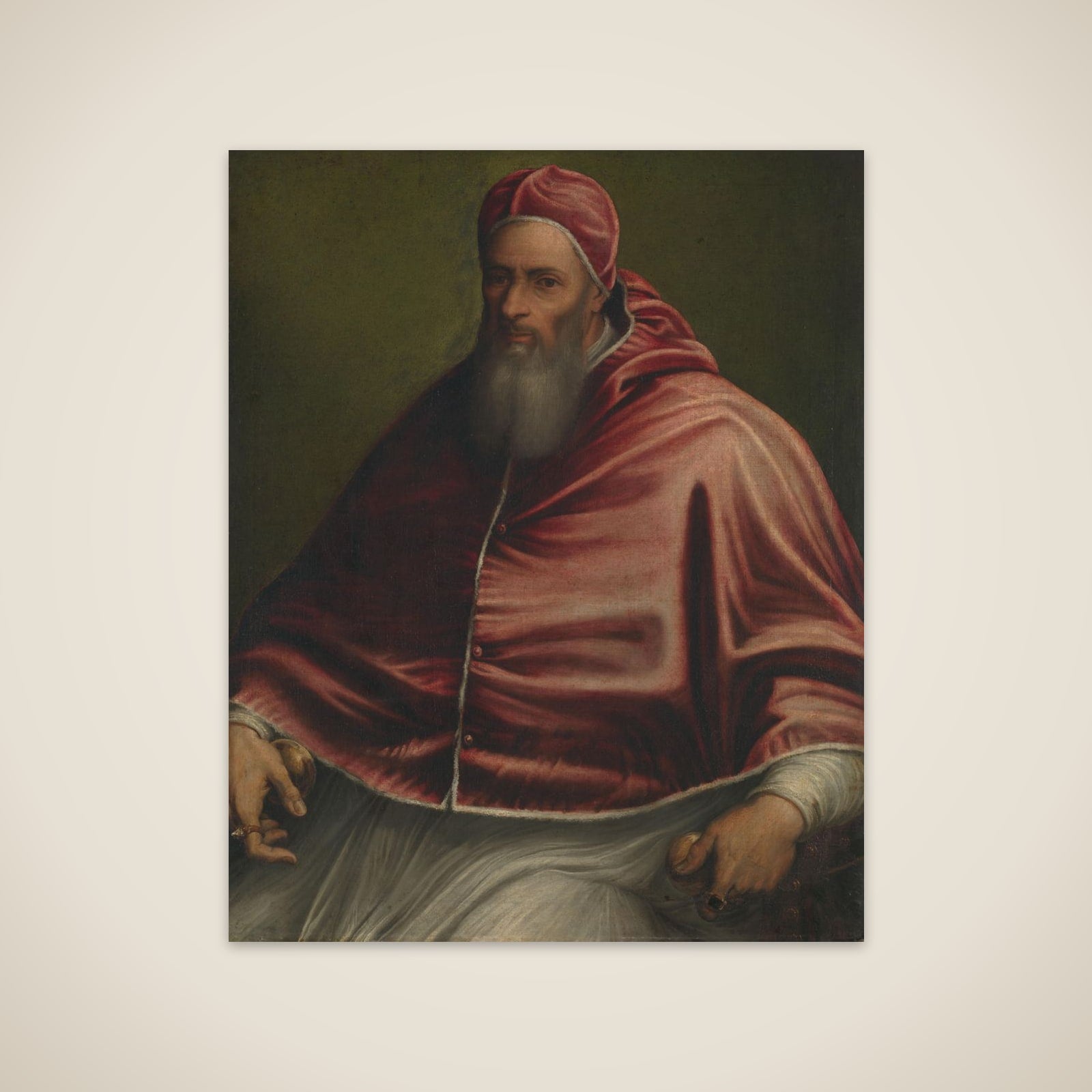 Pope Julius III (formerly entitled Pope Paul III) unframed print