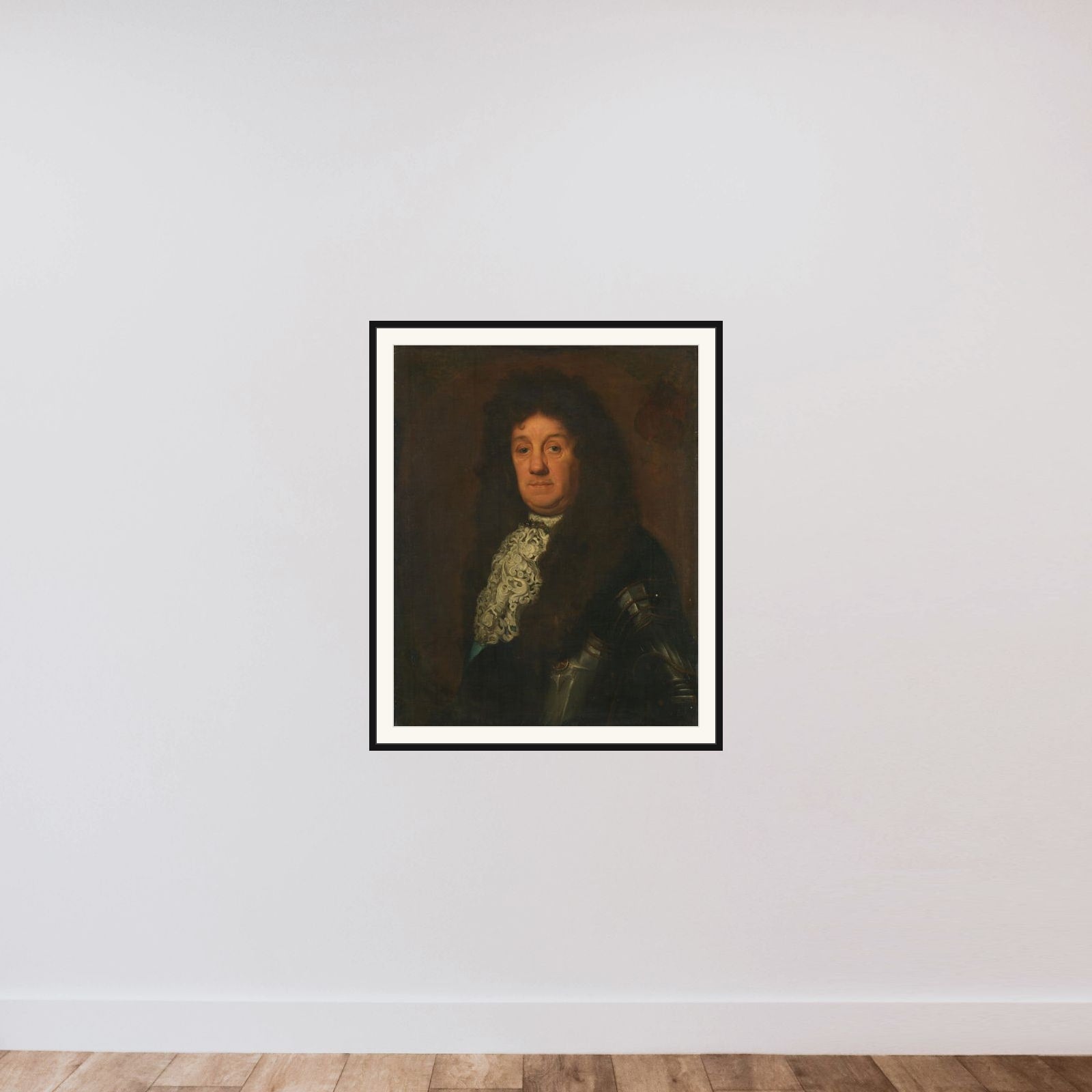 Portrait of Cornelis Tromp (1629-91), vice-admiral of Holland and West Friesland framed — shown to scale