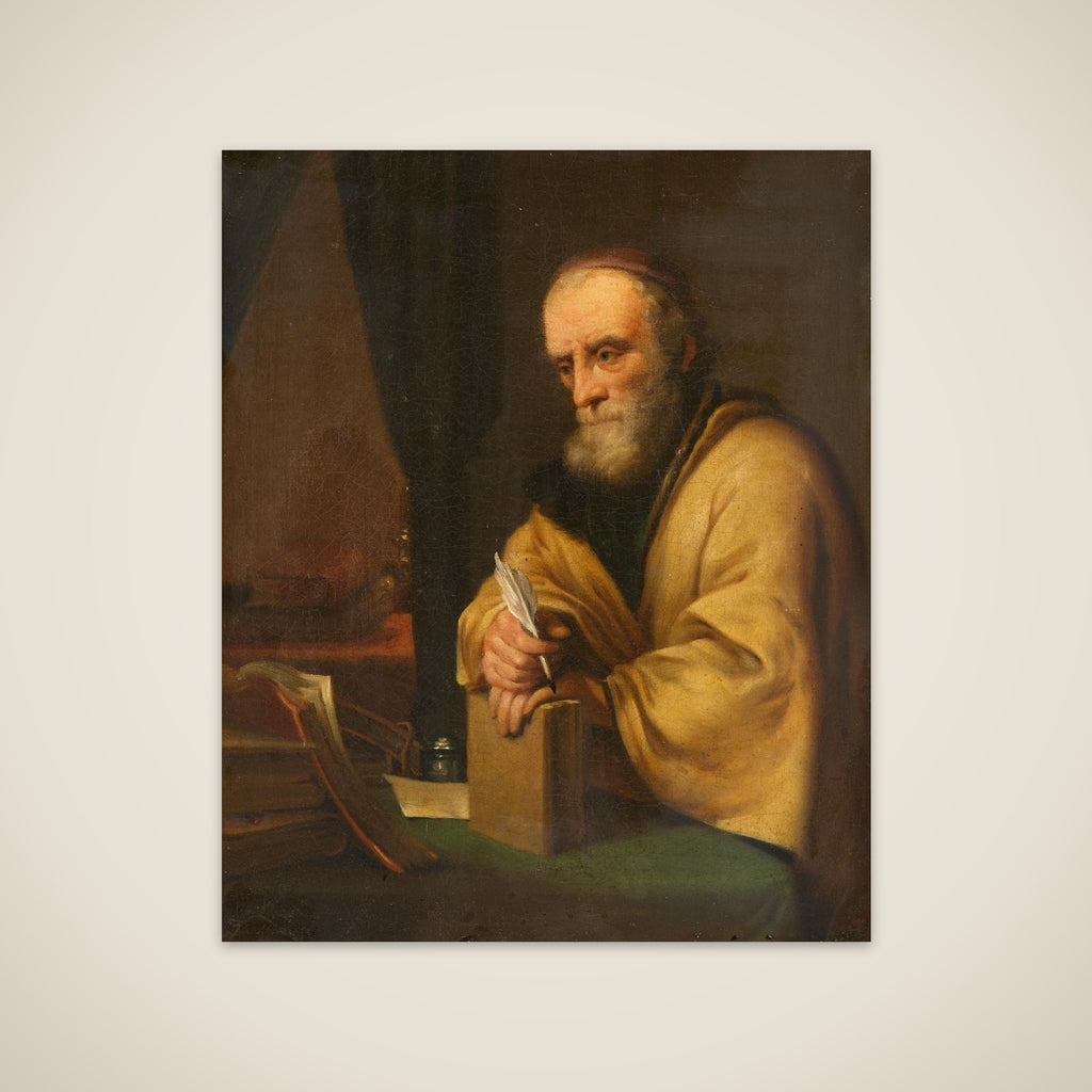 An old scholar unframed print