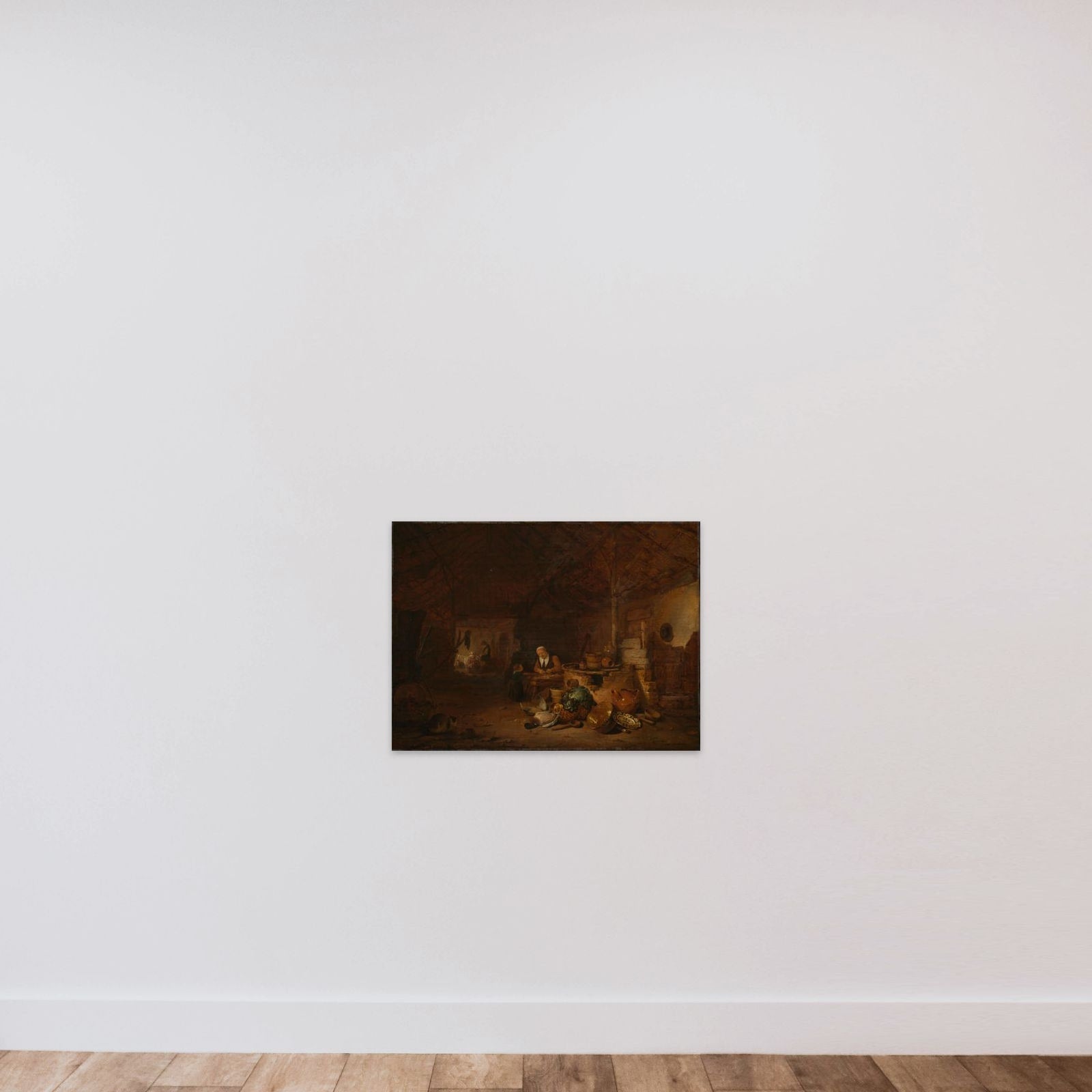 Interior of a barn unframed — shown to scale