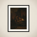 Fish market at night framed