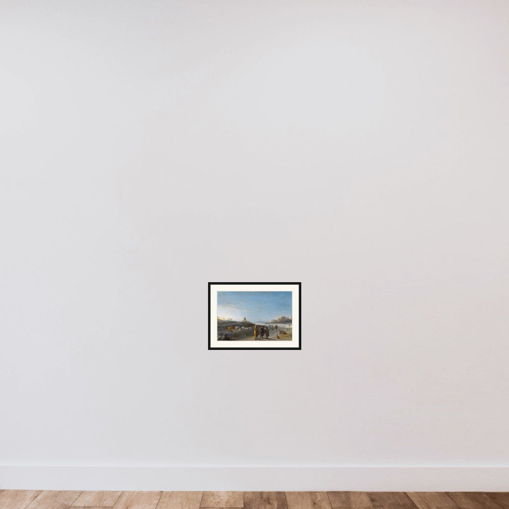 An Italianate Landscape with an Unidentified Subject from the Old Testament framed — shown to scale
