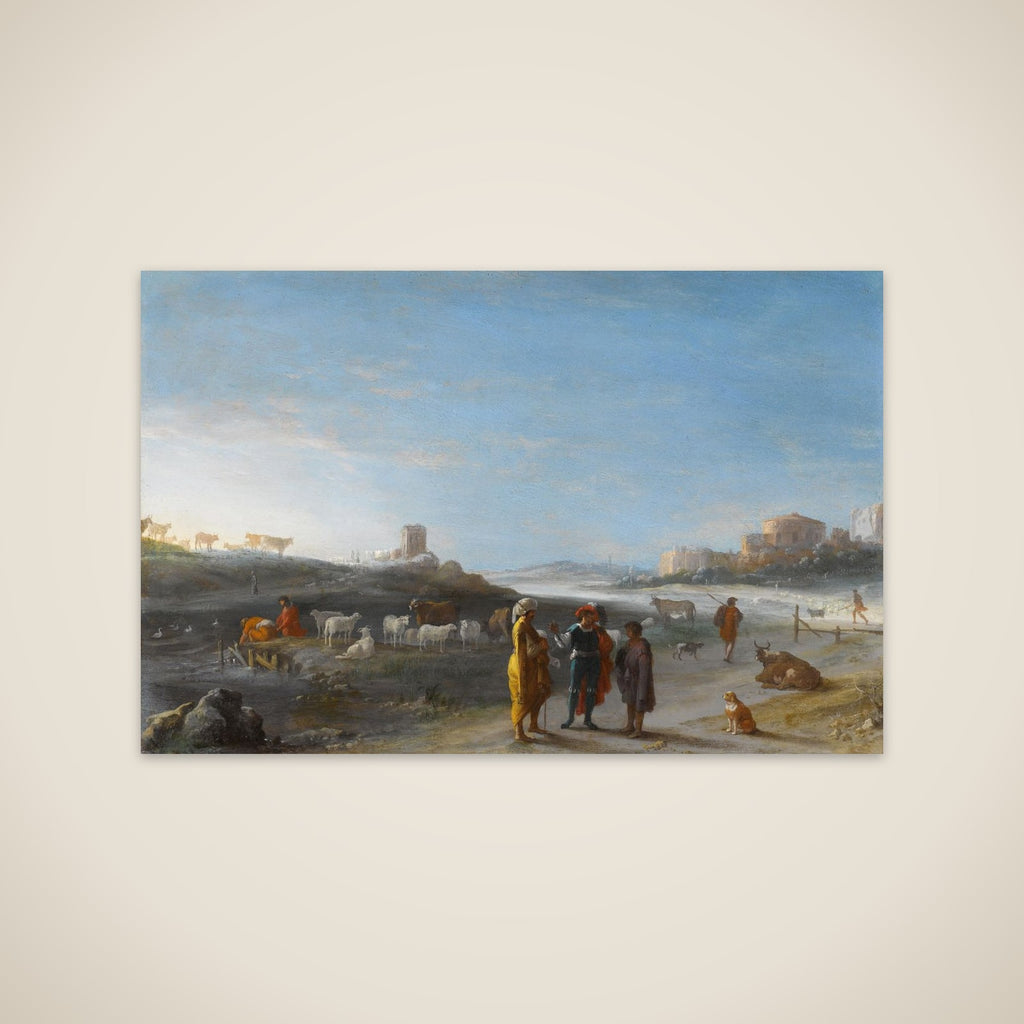 An Italianate Landscape with an Unidentified Subject from the Old Testament unframed print