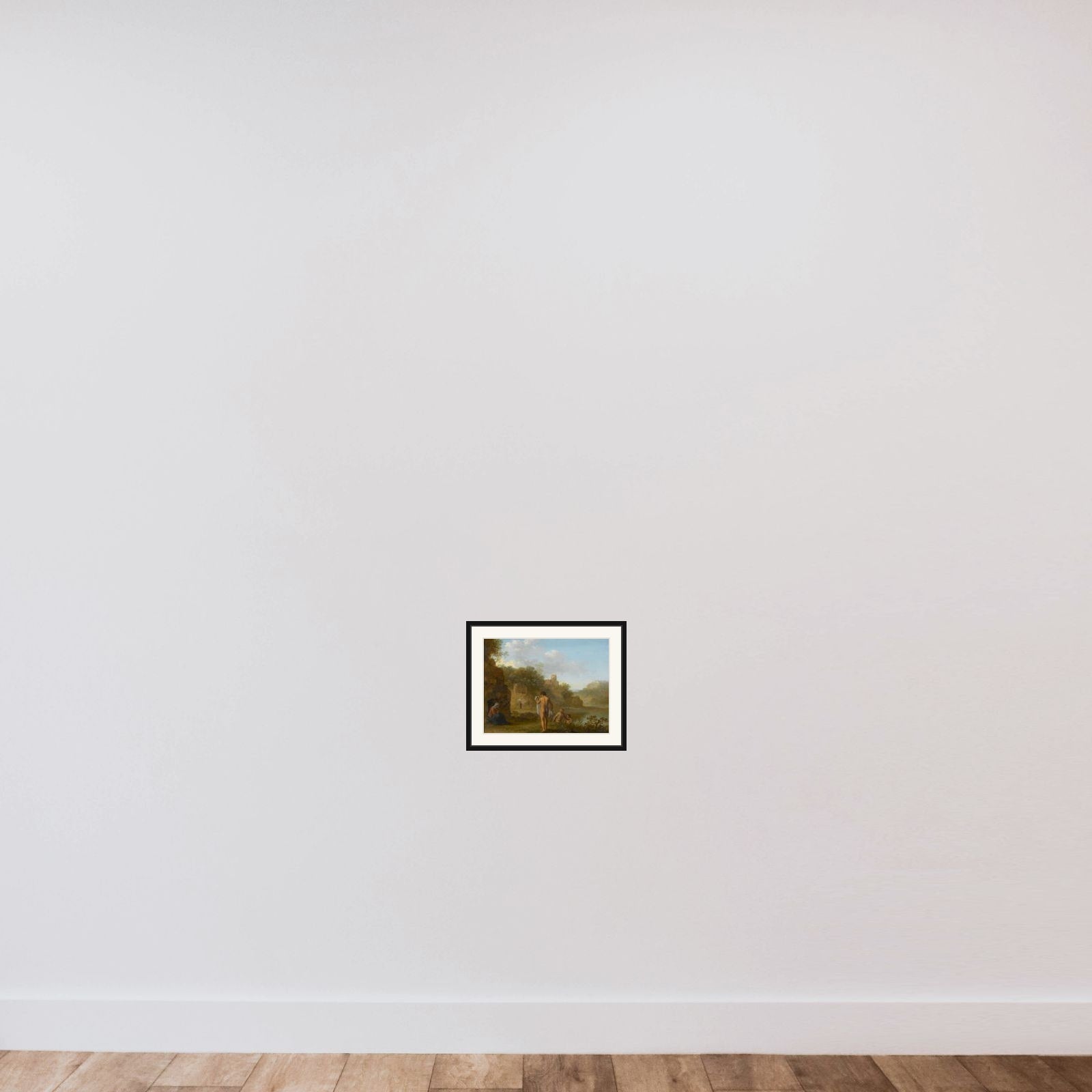 Bathing Men framed — shown to scale
