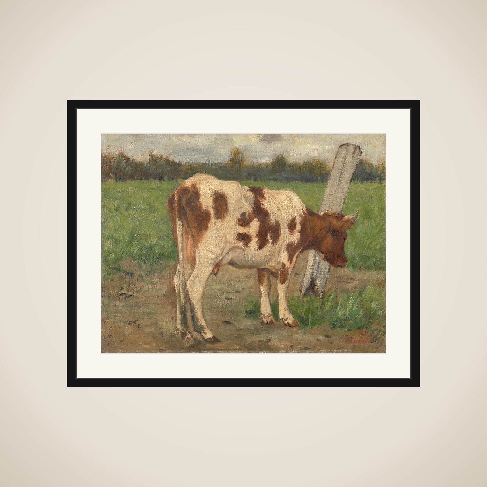 Cow framed