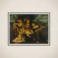 Holy Family with Saint Catherine framed