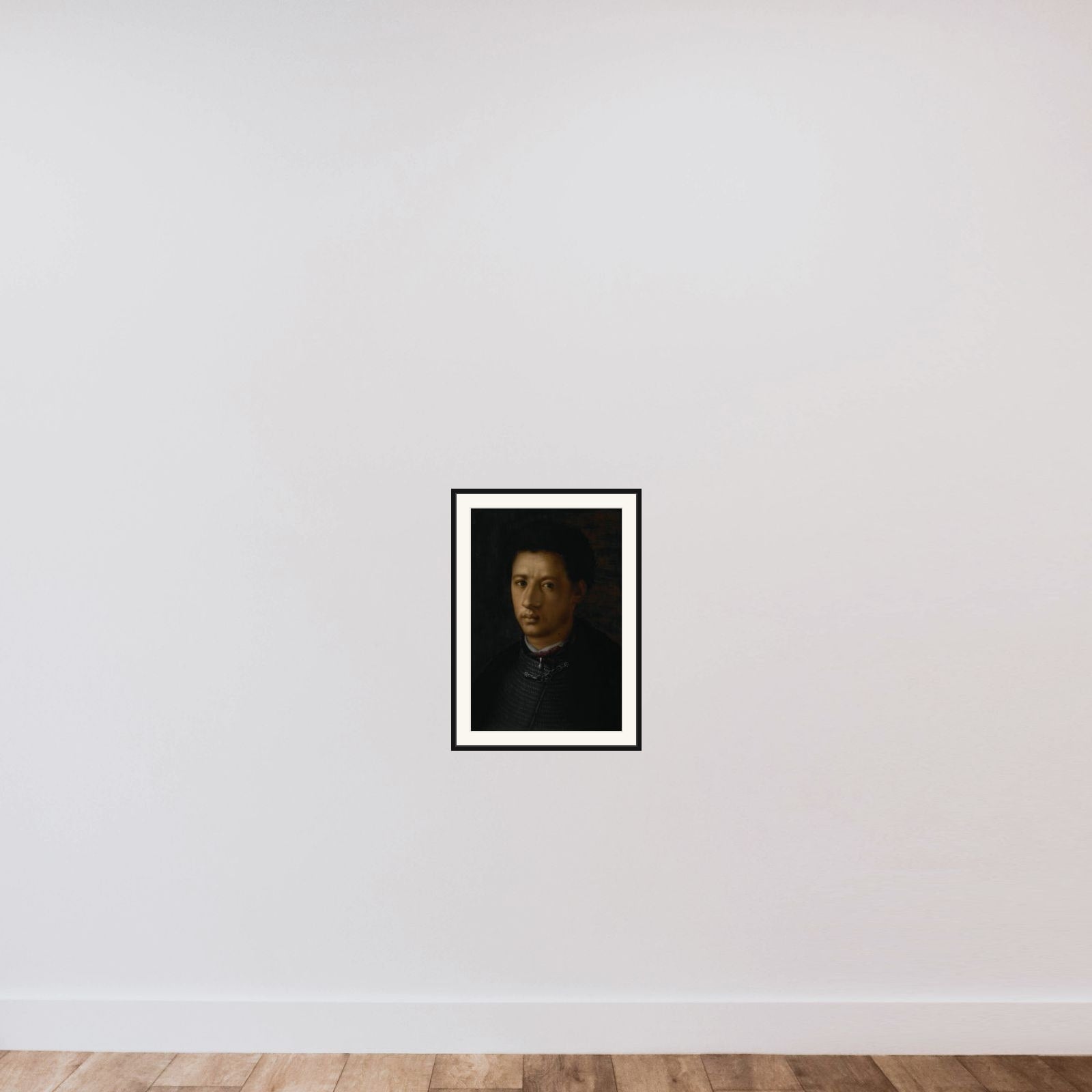 Portrait of Alessandro de' Medici framed — shown to scale