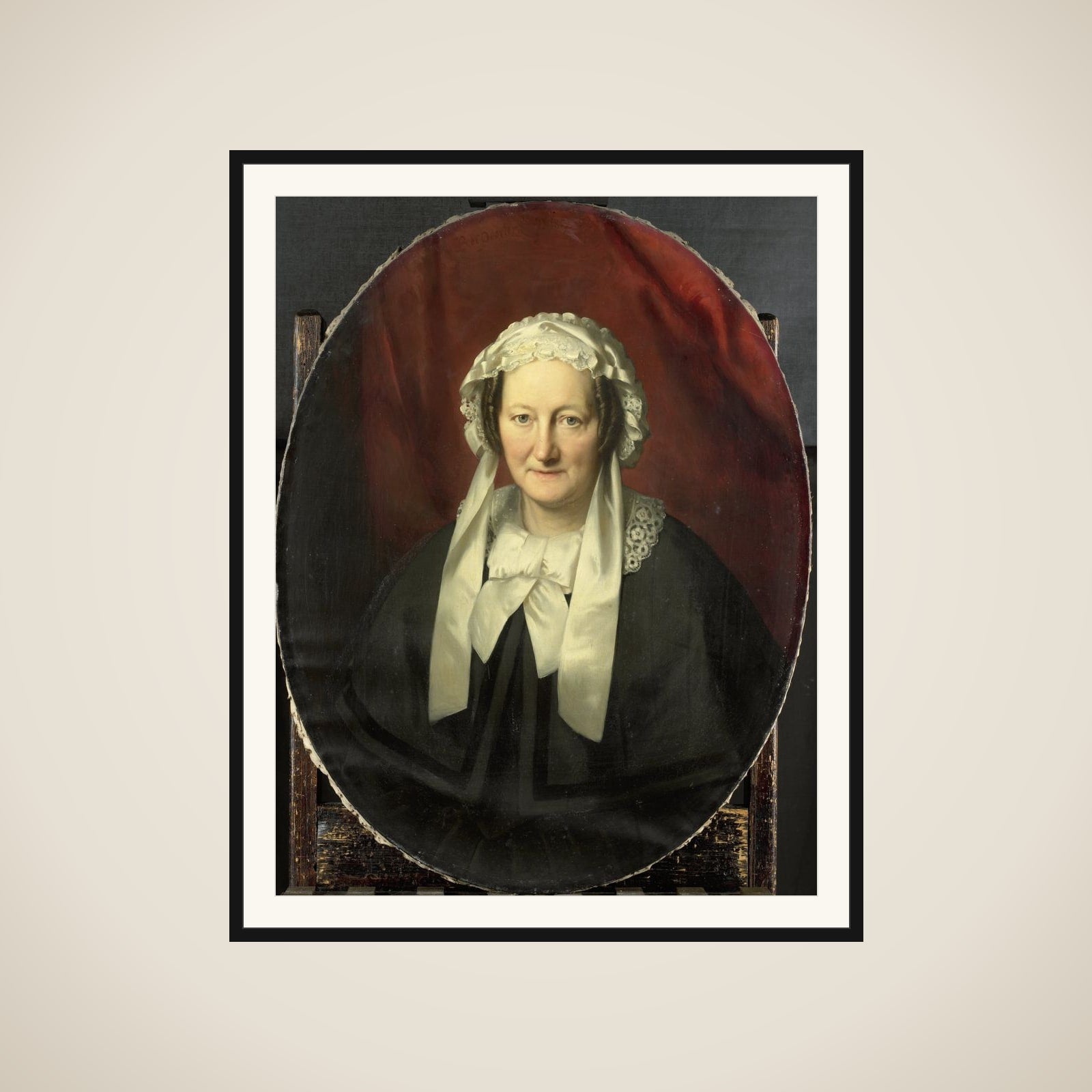 Portrait of Johanna Maria Parvé, Wife of Hendrik André Cornelis Tierens framed