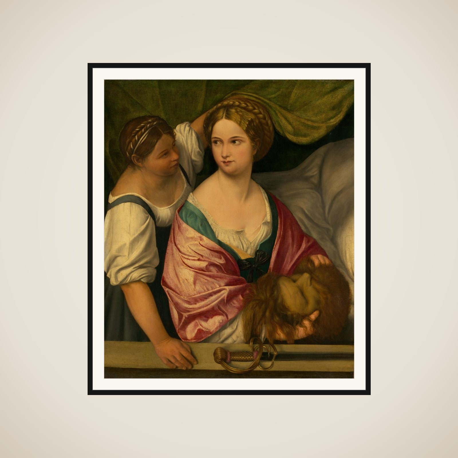 Judith with the Head of Holofernes framed