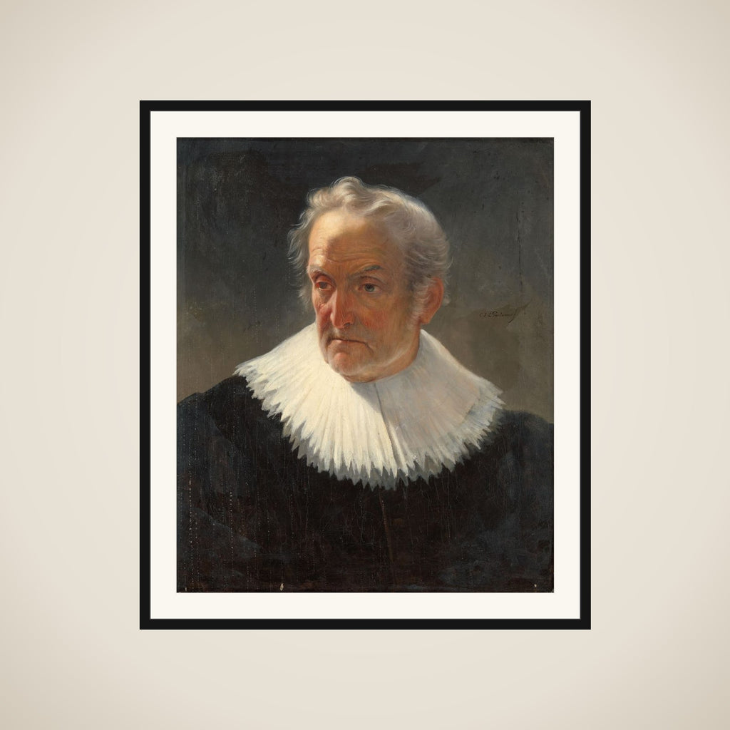 An old Man in 17th-century Dress framed
